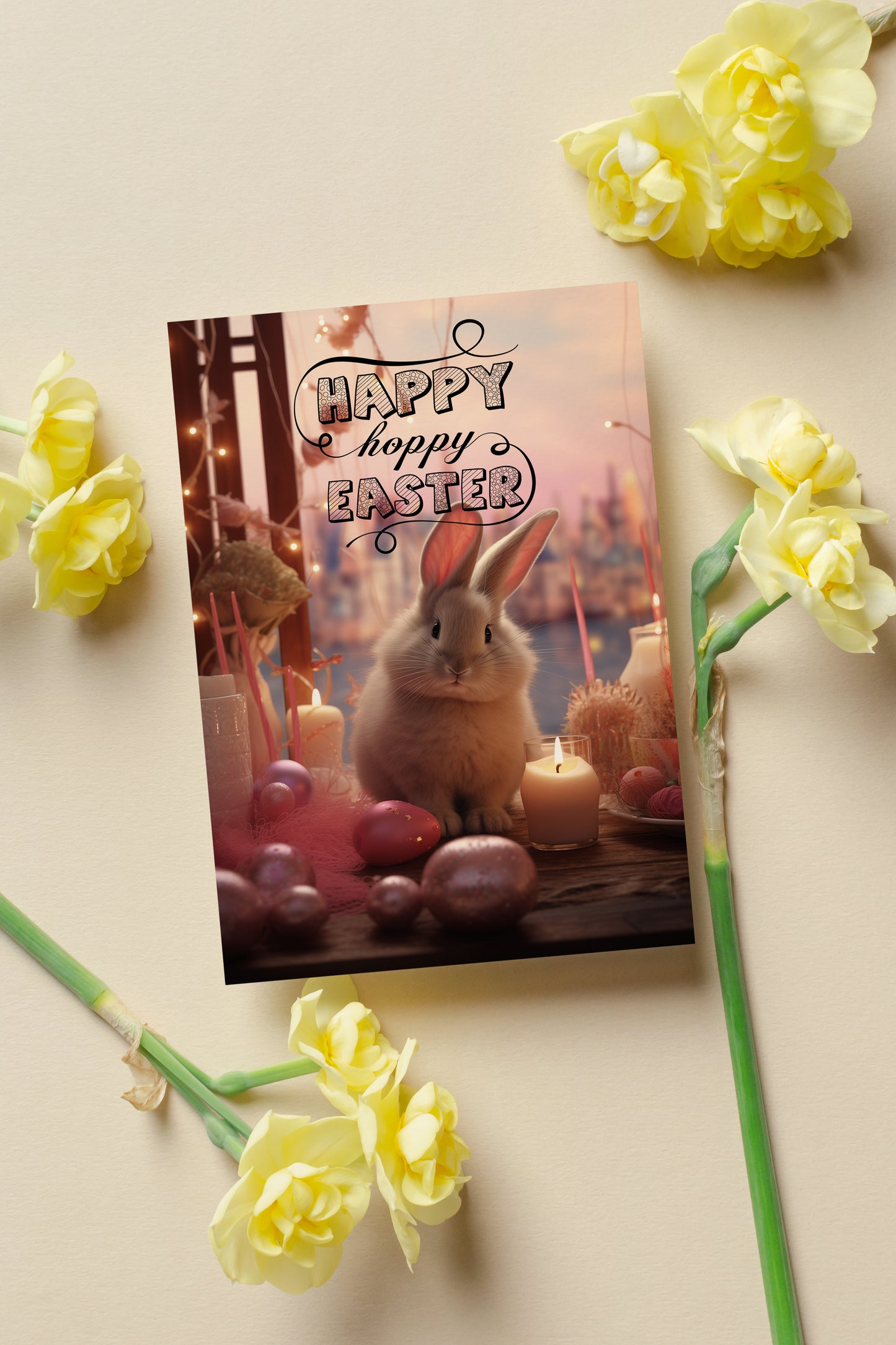 Design#159 Greeting Card, Love, Gifts, Spring Celebrations, Eggs Hunt, Cute Bunny, Happy Easter