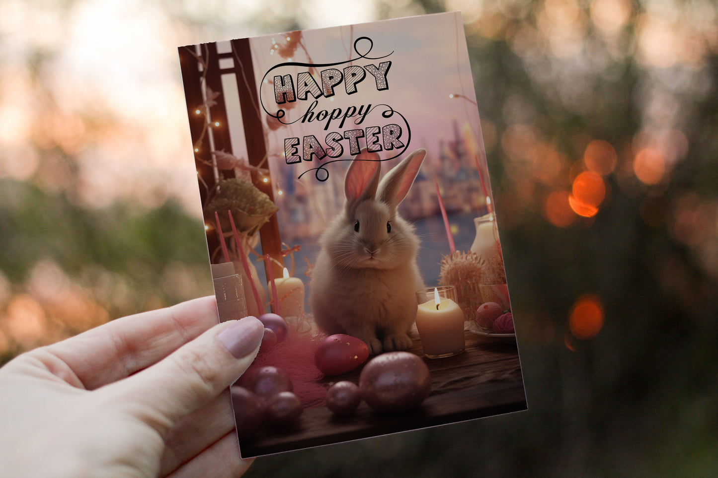 Design#159 Greeting Card, Love, Gifts, Spring Celebrations, Eggs Hunt, Cute Bunny, Happy Easter