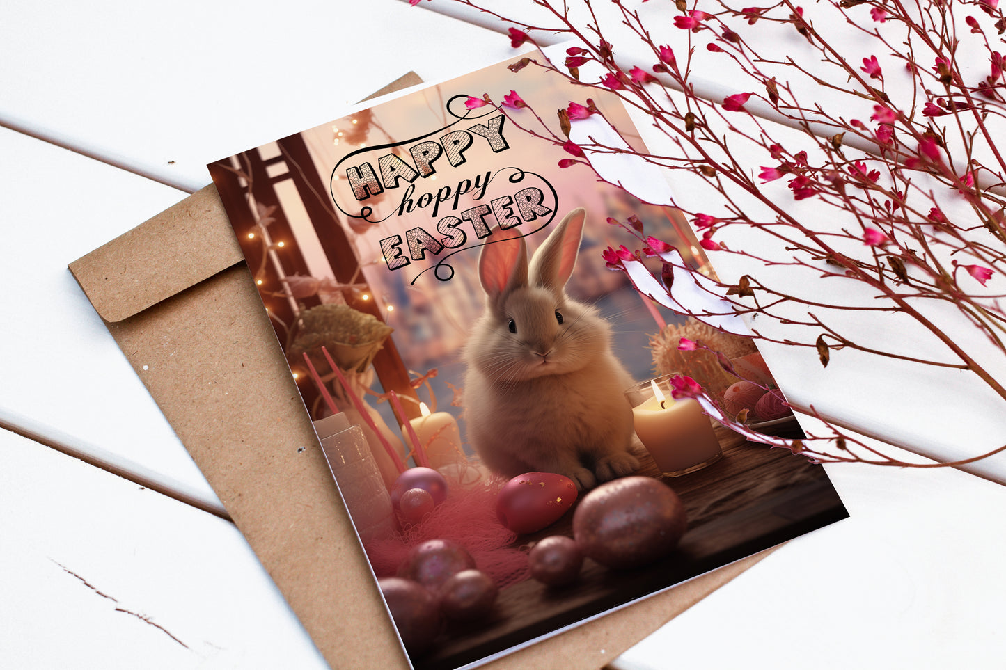 Design#159 Greeting Card, Love, Gifts, Spring Celebrations, Eggs Hunt, Cute Bunny, Happy Easter