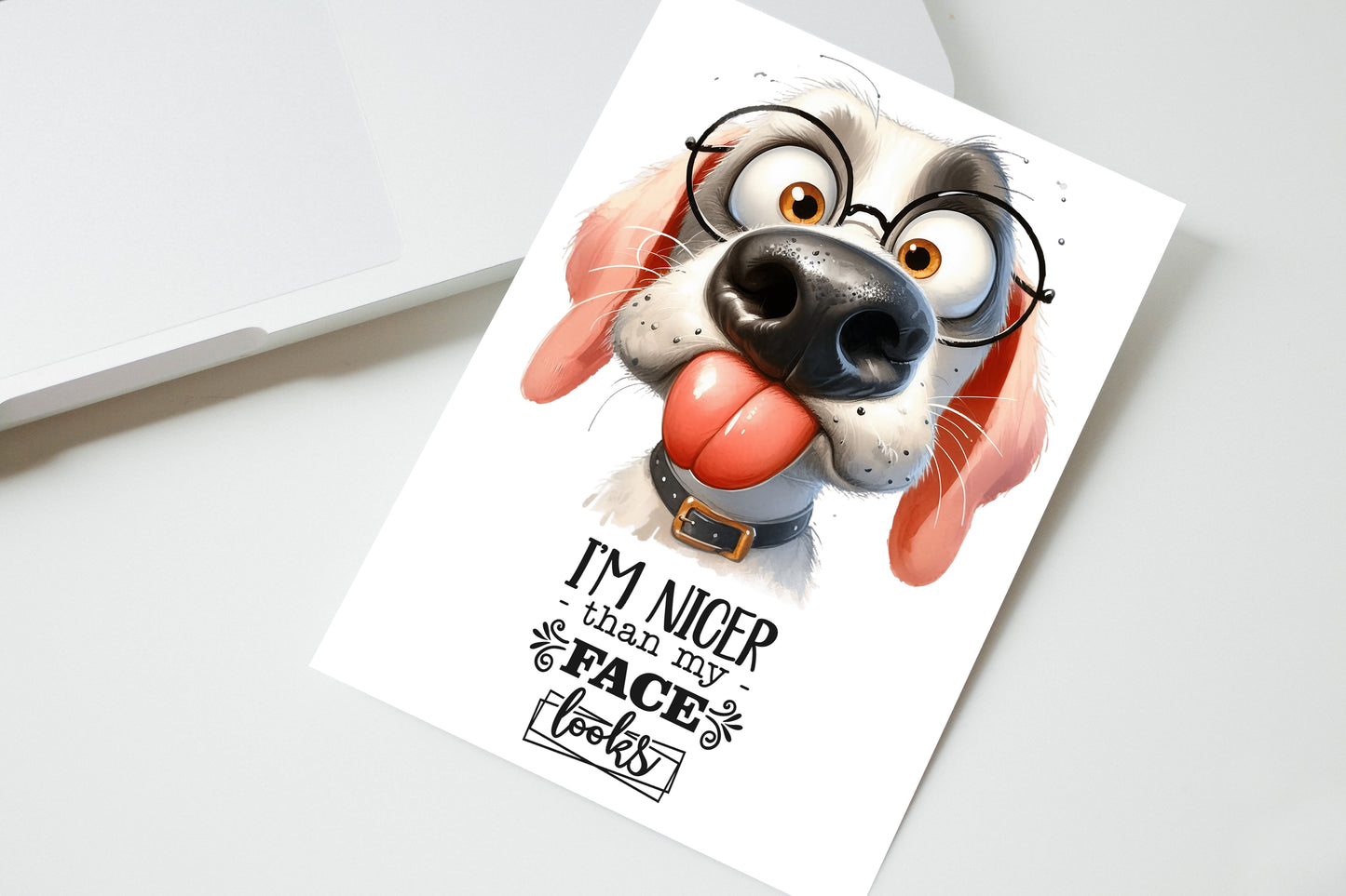 Design#170 Greeting Card, Canine, Humor, Pets, Dogs, Dog Lovers, Treats, Birthday, Romance, Funny Ugly Dog