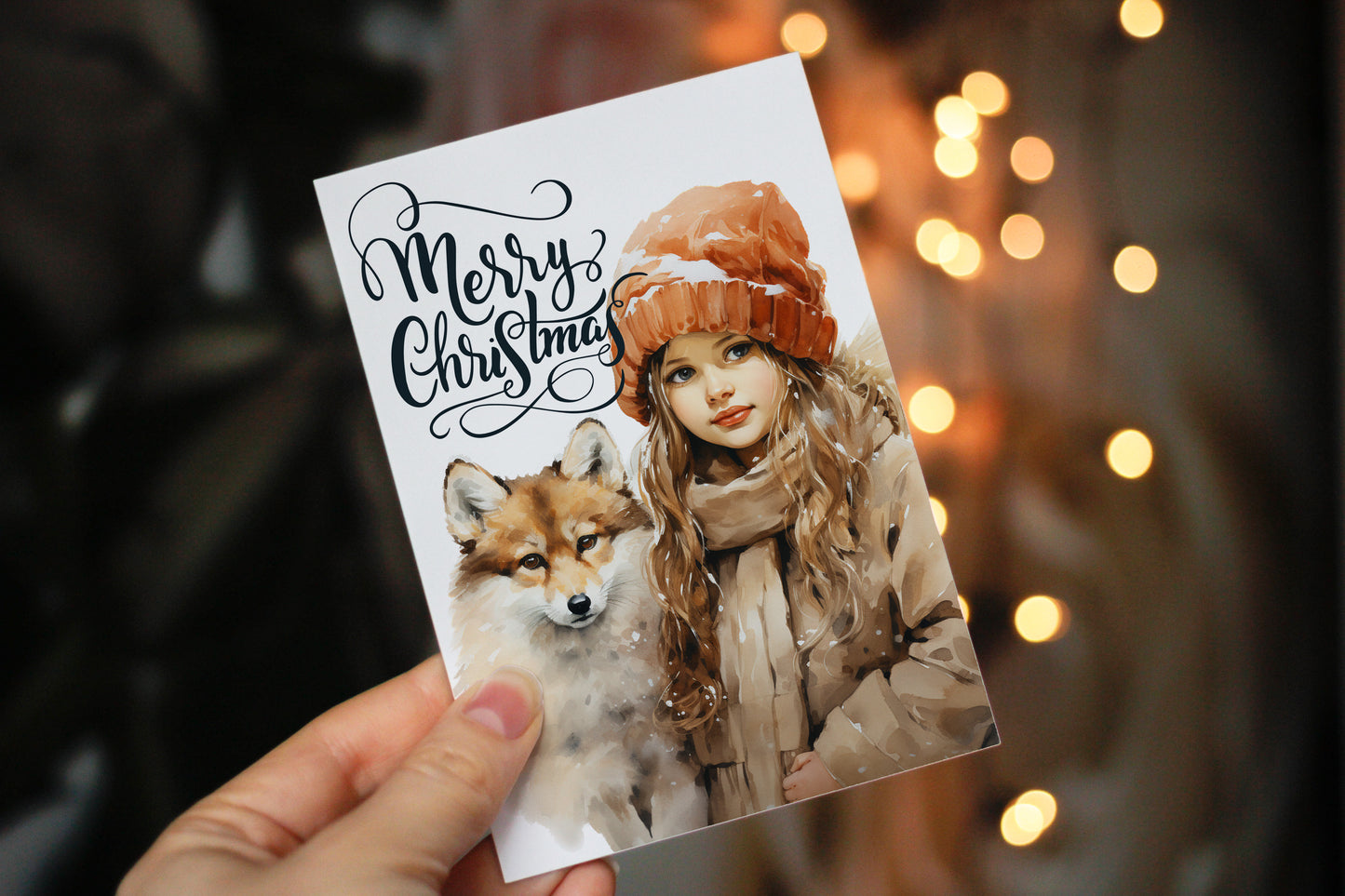 Design#1 Greeting Card, Wonderland, Winter, Gifts, Festive Season, Holiday, Magic, Merry Christmas