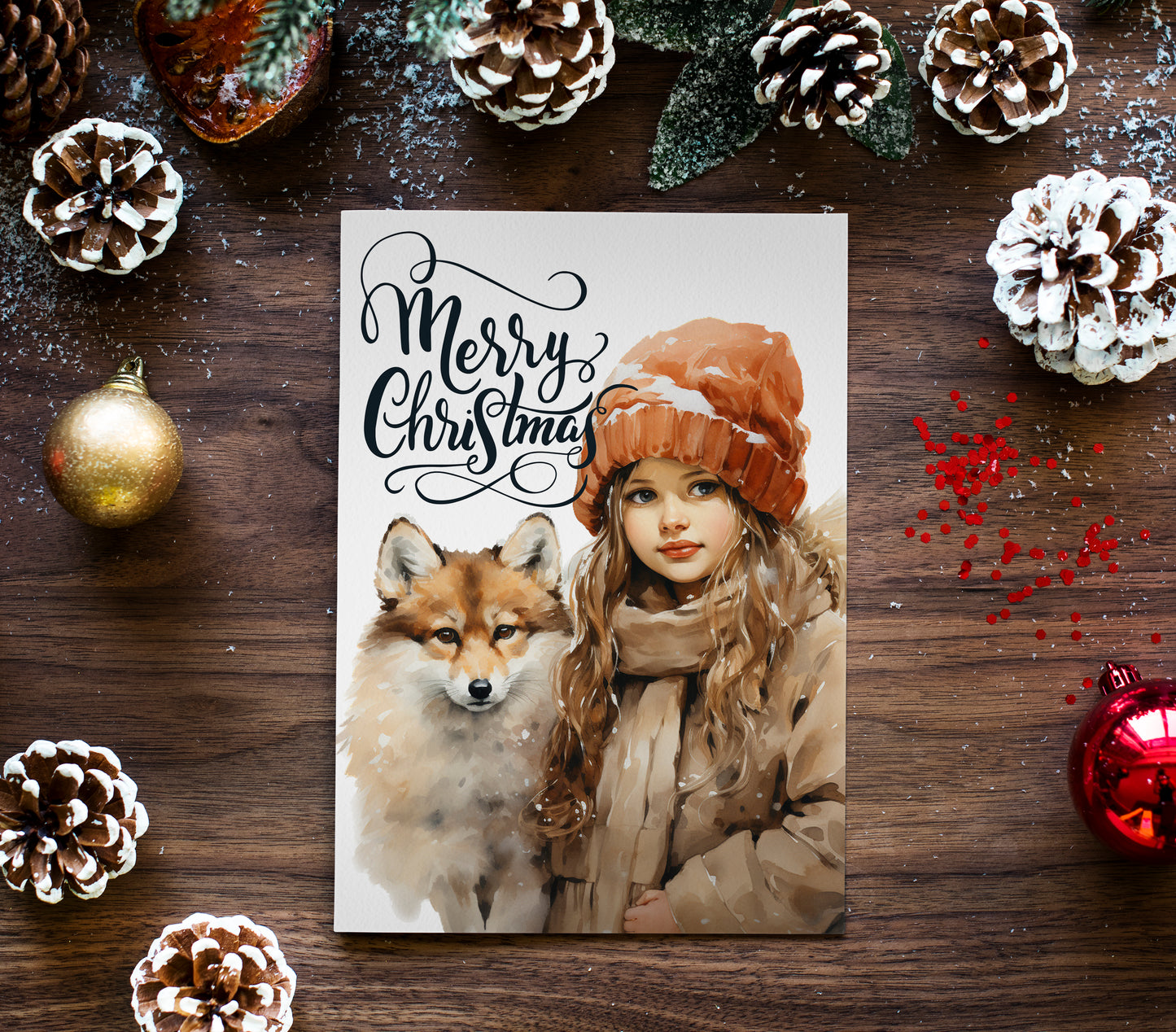 Design#1 Greeting Card, Wonderland, Winter, Gifts, Festive Season, Holiday, Magic, Merry Christmas