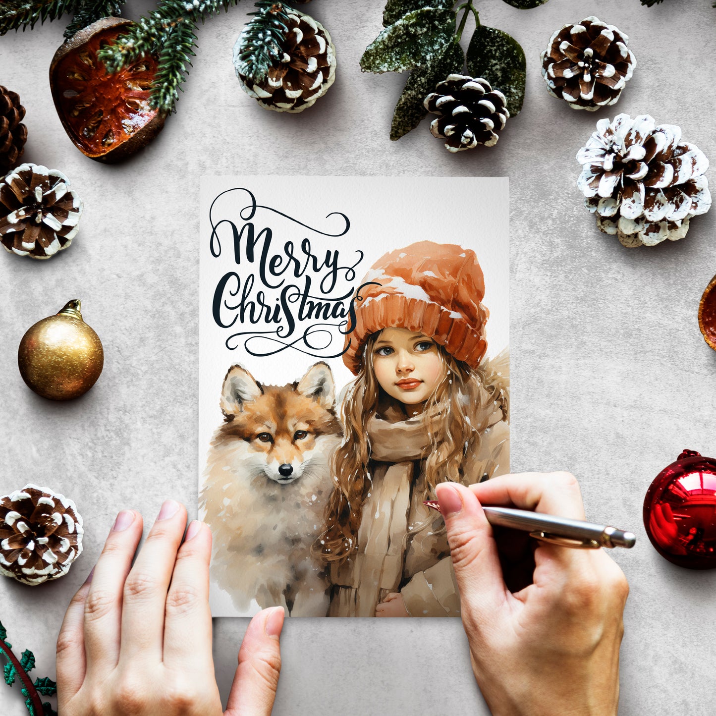 Design#1 Greeting Card, Wonderland, Winter, Gifts, Festive Season, Holiday, Magic, Merry Christmas