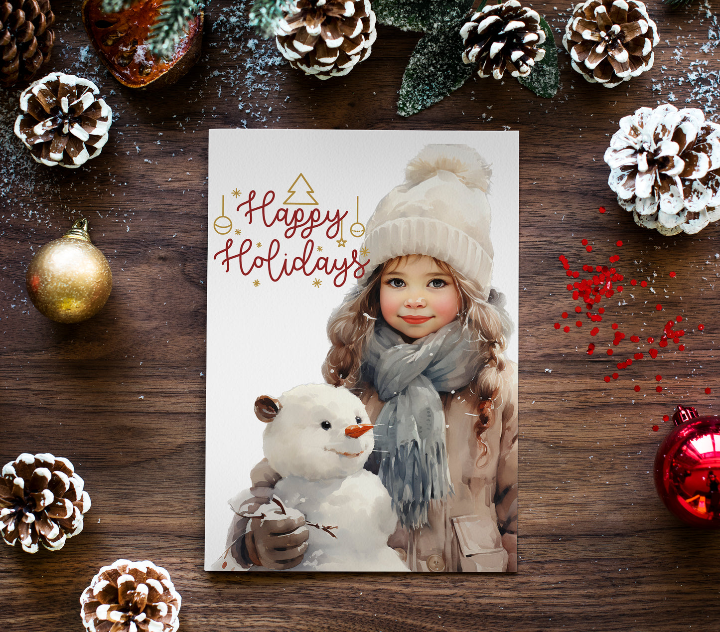 Design#3 Greeting Card, Wonderland, Winter, Gifts, Festive Season, Holidays, Magic, Merry Christmas