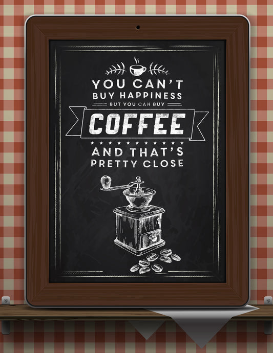 D#91, Wall art prints, Poster, Chalkboard art, Kitchen, Breakfast, Coffee lovers, Coffee types, Coffee menu