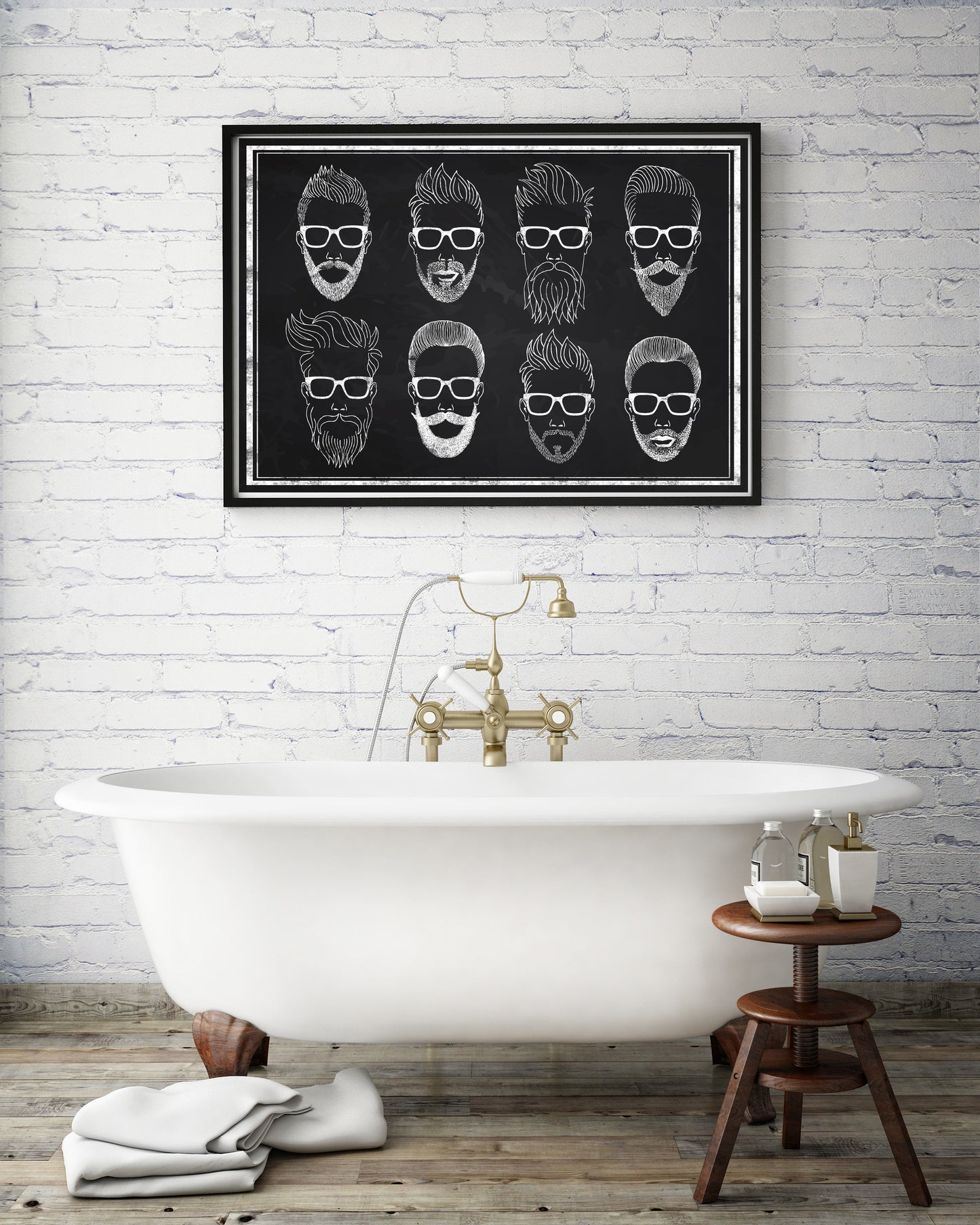 D#314 Wall art prints, Chalkboard art, Hair cut, Hipster, Style, Studio, Mustache, Gentlemen, Hipster Faces