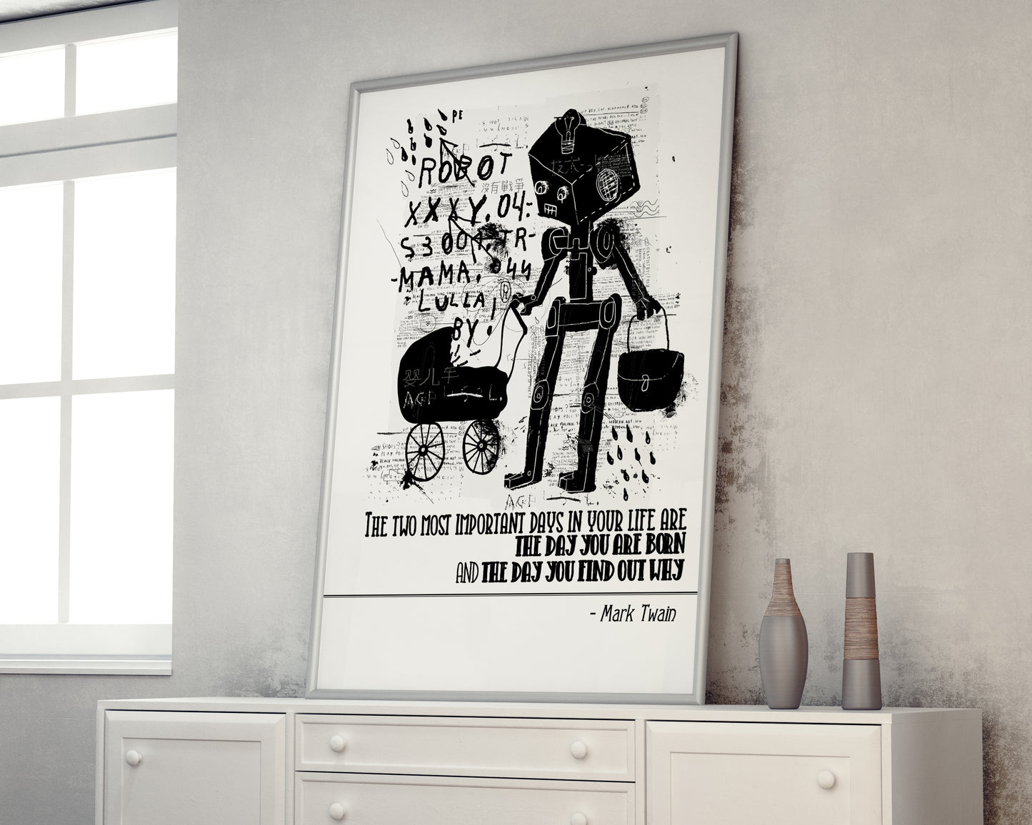 D#47 Wall art print, poster, Famous Quotes, Love, Kindness, Importand Day, Reason Why, Mark Twain Quotes