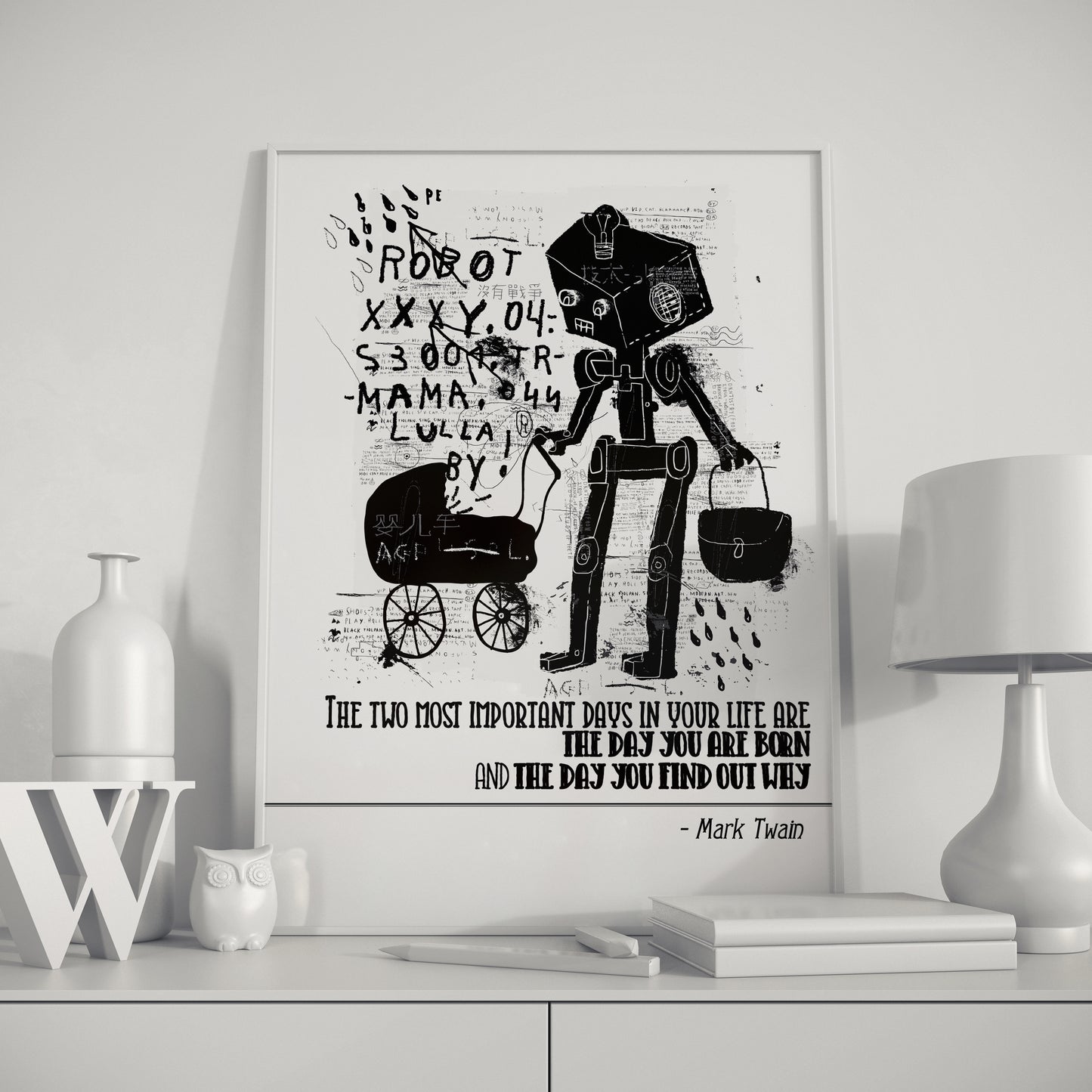 D#47 Wall art print, poster, Famous Quotes, Love, Kindness, Importand Day, Reason Why, Mark Twain Quotes