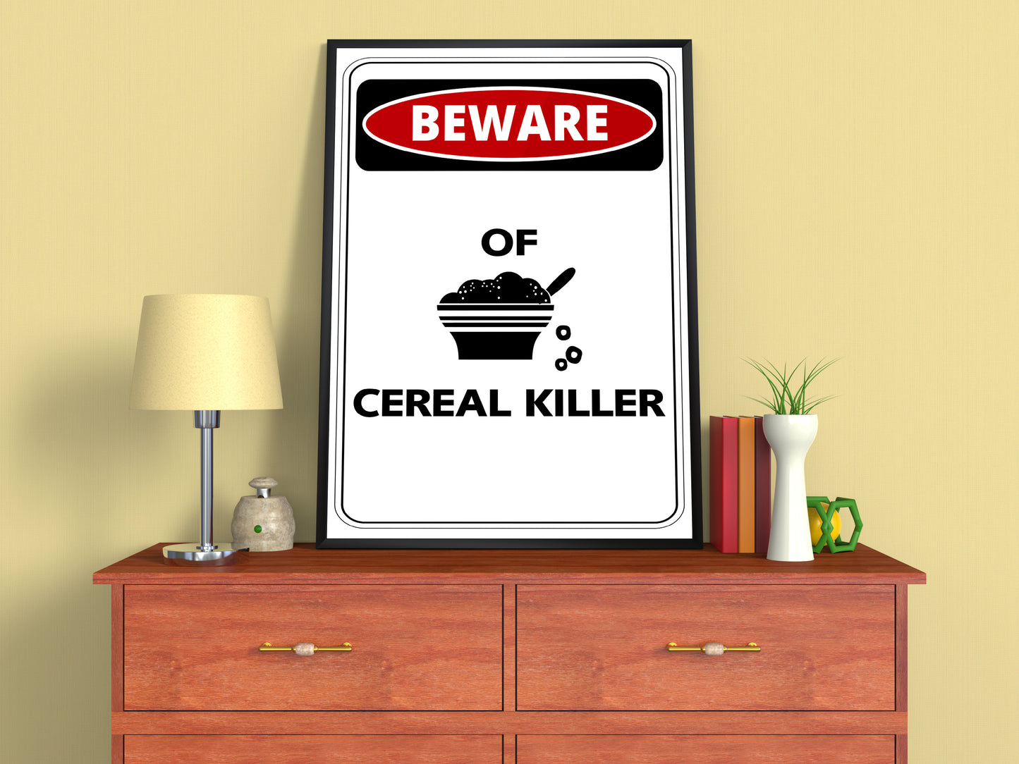 D#15 Wall art print, poster, funny poster, kitchen, Healthy Eating, Breakfast food, Diet, Beware of Cereal Killer