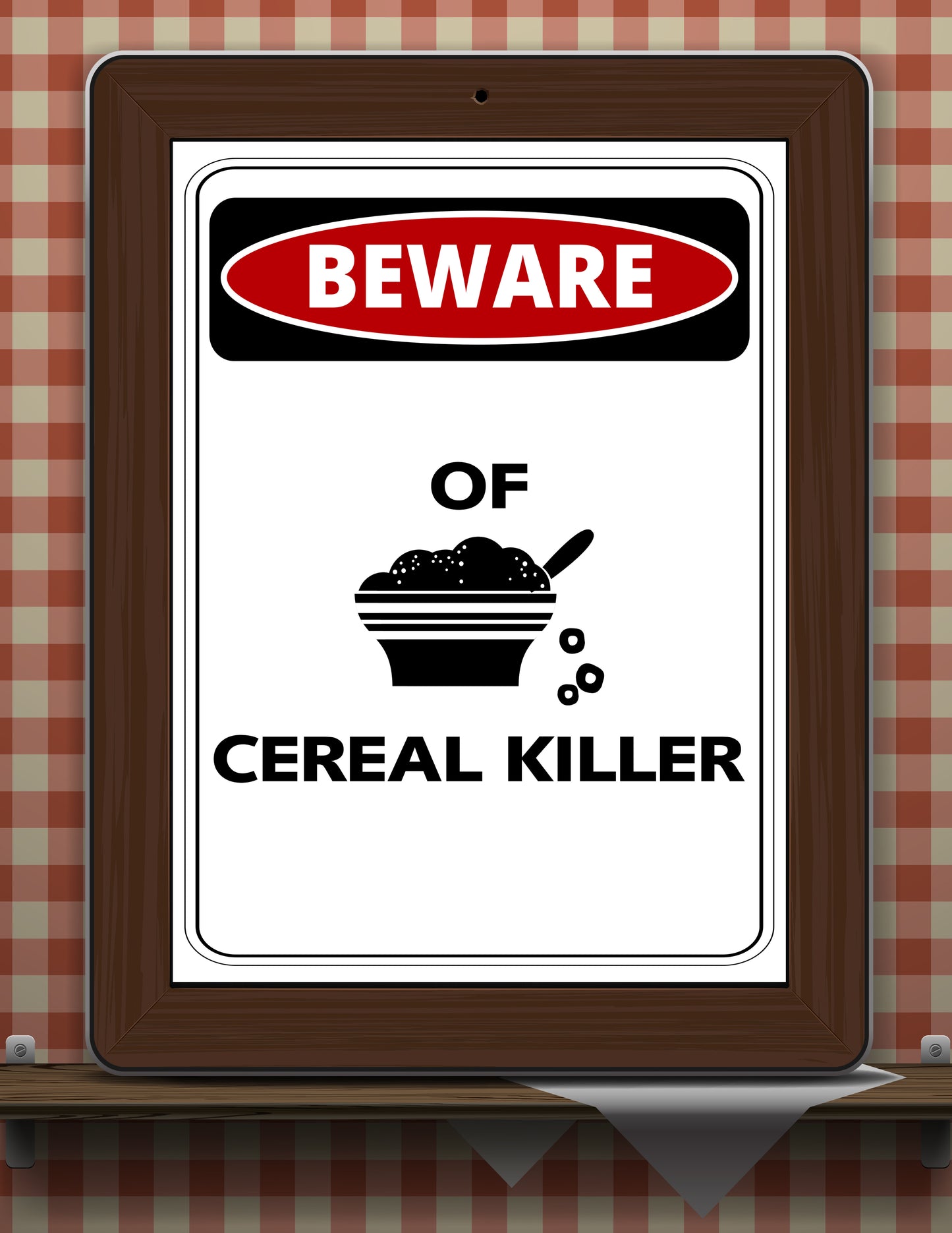 D#15 Wall art print, poster, funny poster, kitchen, Healthy Eating, Breakfast food, Diet, Beware of Cereal Killer