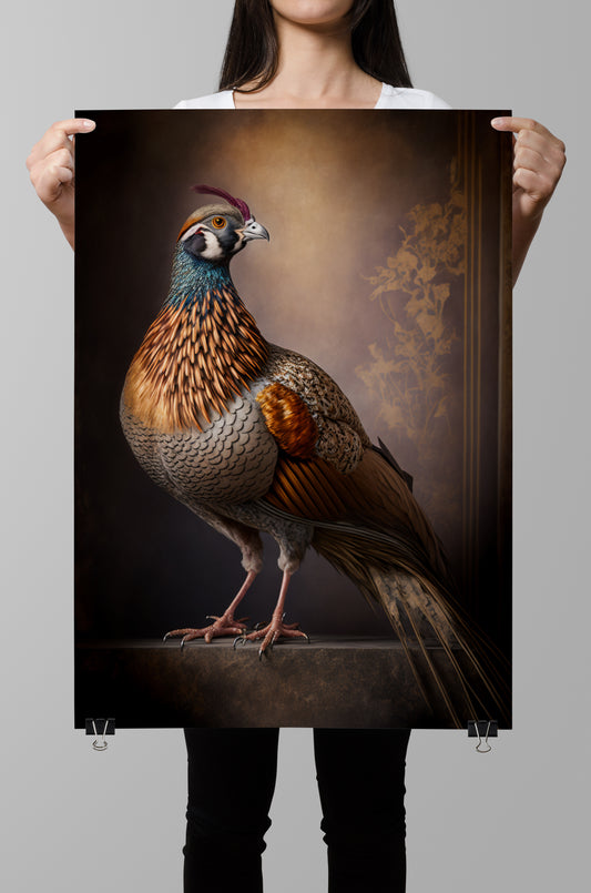 D#118_11 Wall art print, Home decor, Poster, Birds, Interior, Nature, Baroque, Royal Majesty Birds Collection, Pheasant