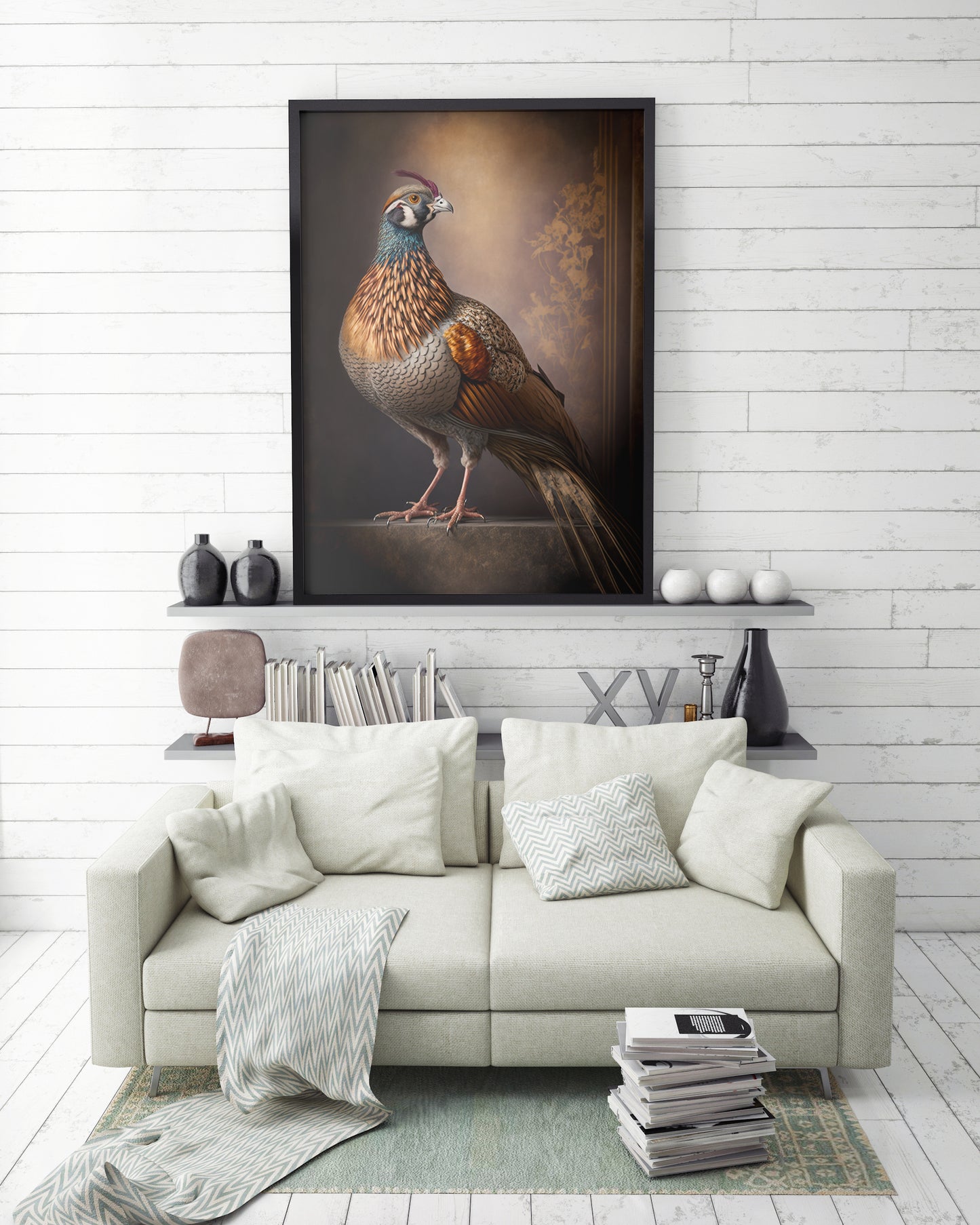 D#118_11 Wall art print, Home decor, Poster, Birds, Interior, Nature, Baroque, Royal Majesty Birds Collection, Pheasant