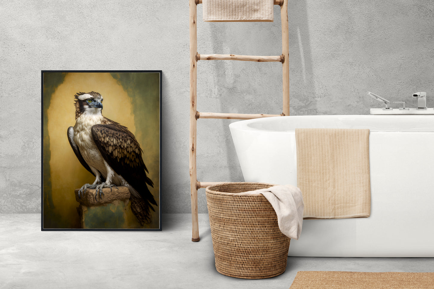 D#118_12 Wall art print, Home decor, Poster, Birds, Interior, Nature, Baroque, Royal Majesty Birds Collection, Osprey