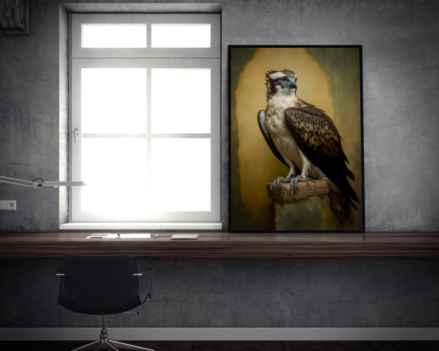 D#118_12 Wall art print, Home decor, Poster, Birds, Interior, Nature, Baroque, Royal Majesty Birds Collection, Osprey