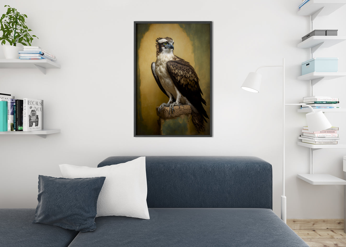 D#118_12 Wall art print, Home decor, Poster, Birds, Interior, Nature, Baroque, Royal Majesty Birds Collection, Osprey