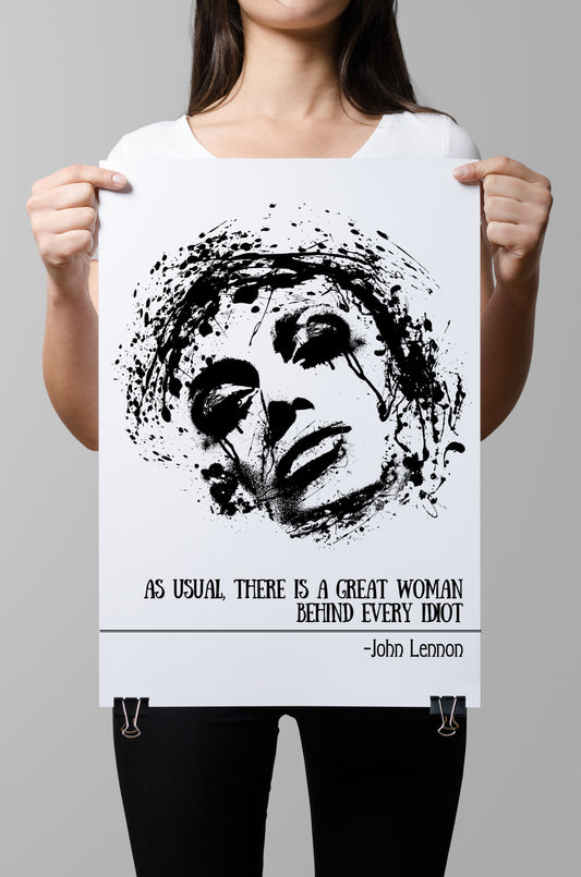 D#350 Wall prints, Art, Music, Sound, Melody, Culture, Songs, Lyrics, Beatles, Rock, Vinyl, Great woman Idiot, John Lennon Quotes