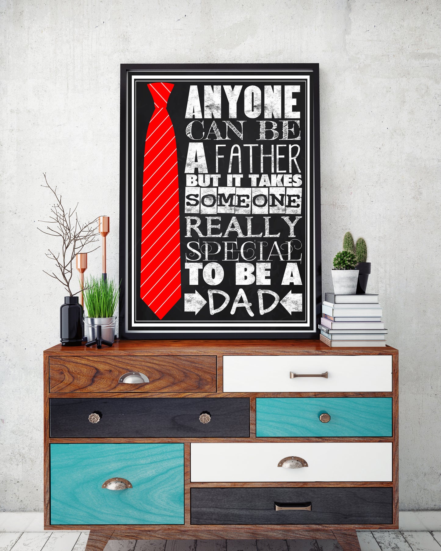 D#328 Wall art prints, chalkboard art, Kitchen, Apron, Breakfast, Father day, Really special to be a DAD