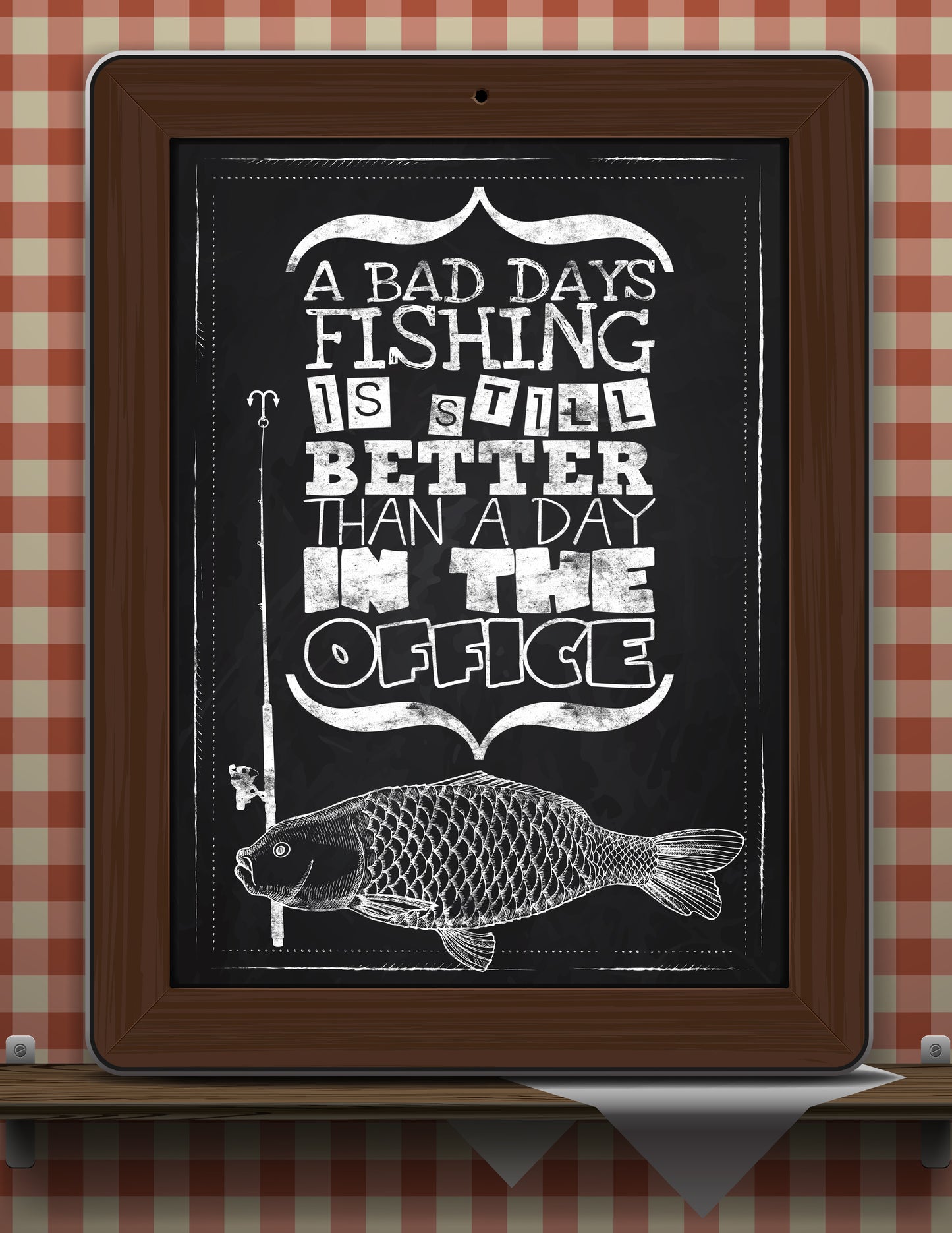 D#329 Wall art prints, chalkboard art, Kitchen, Father day, Adventure, Lure, Saltwater, Men's Hobby, Work, Office,  Fishing