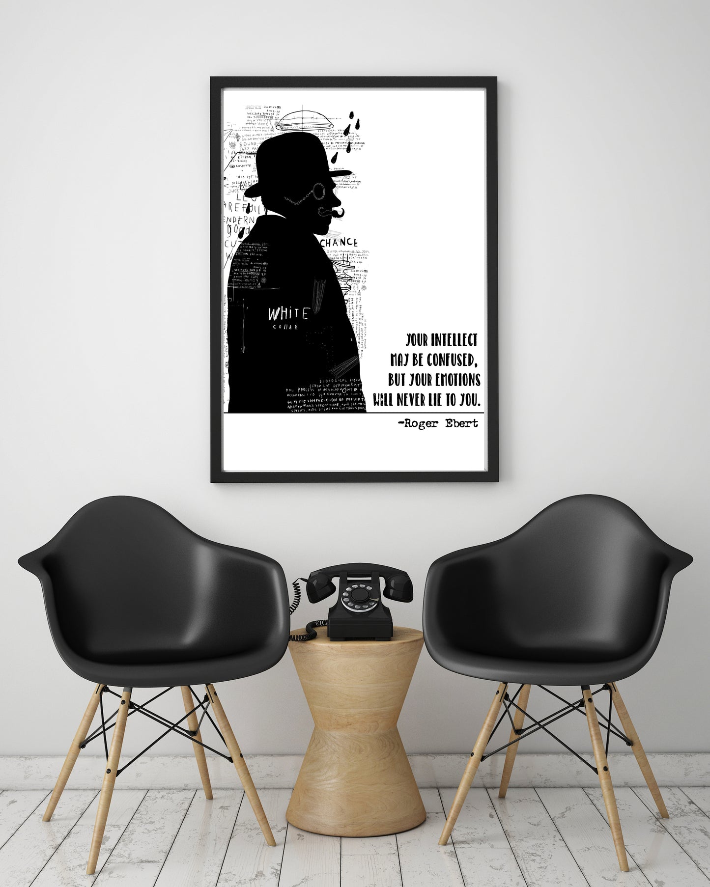 D#142 Wall art print, poster, Famous Quotes, Success, Mind, Feelings, Intelligence, Emotions, Roger Ebert