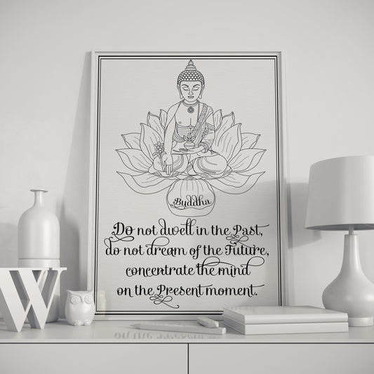 D#375 Wall art design, poster, Karma, Retreat, Chakras, Feng Shui, ZEN, Meditation, Relax, Yoga, Buddha Lotus Pose