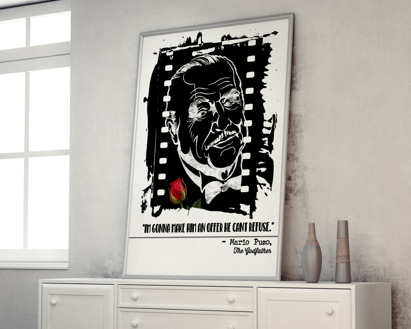 D#282  Wall art print, poster, Father Day, Hollywood Movie Quotes, Oscar, Cinema, Broadway, Mario Puzo, Godfather