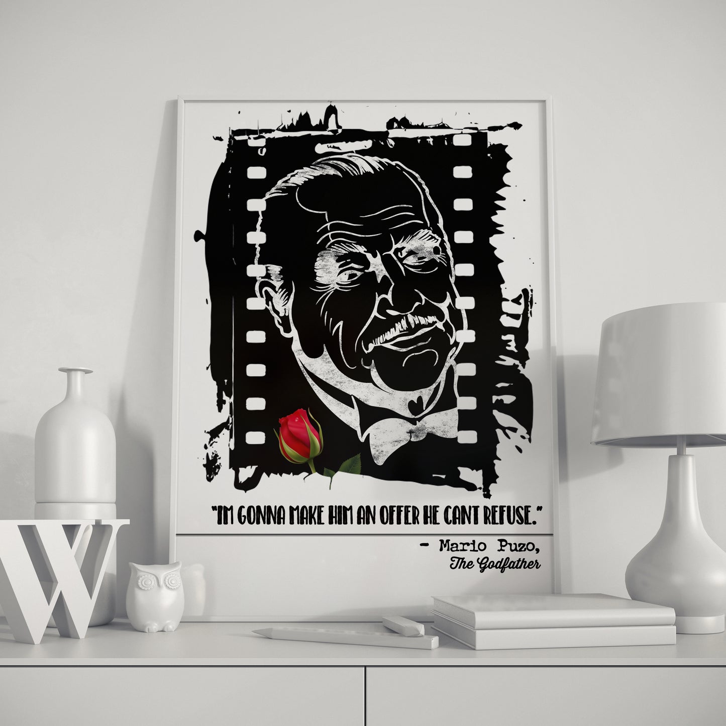 D#282  Wall art print, poster, Father Day, Hollywood Movie Quotes, Oscar, Cinema, Broadway, Mario Puzo, Godfather