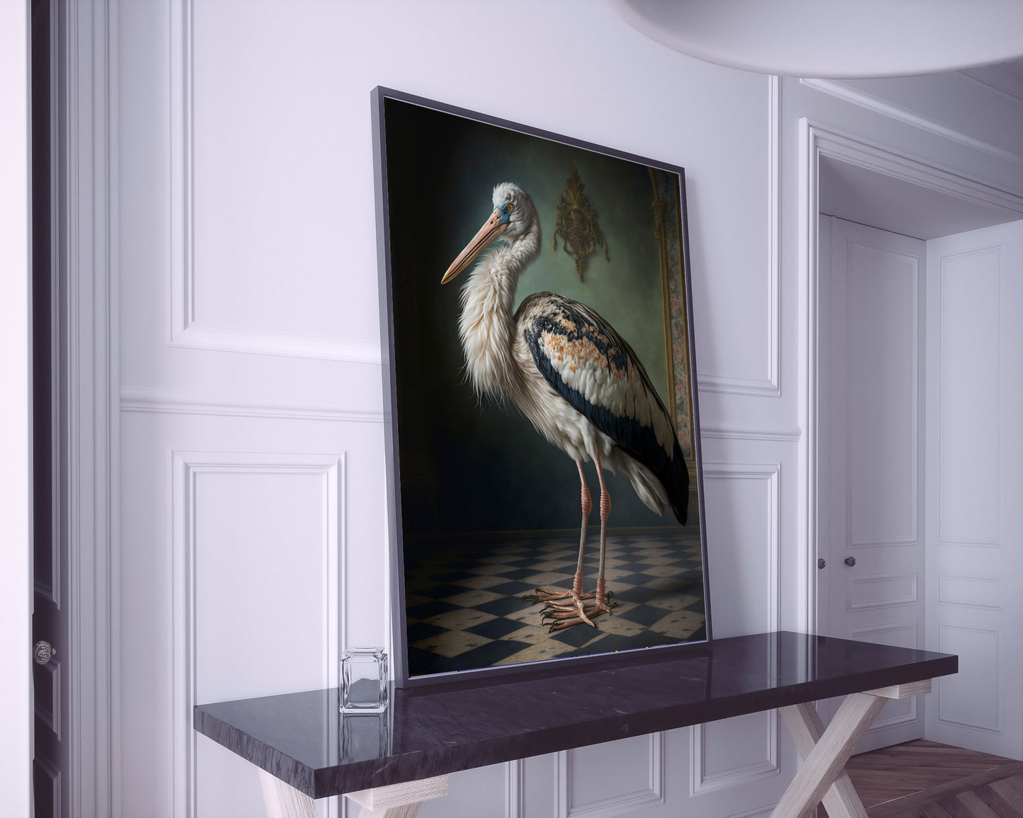 D#118_3 Wall art print, Poster, Birds, Fauna, Nature, Planet of Birds, Baroque, Tropical, Royal Majesty Birds, Jungle, Stork