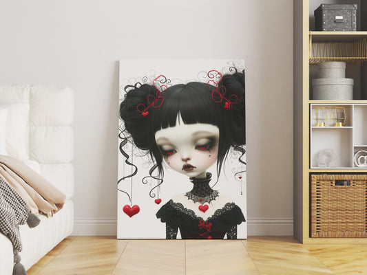 D#518  Wall art print, Romance, Teenager, Horror Movie, Gothic, Hearts, Mistery, Darkness, Love