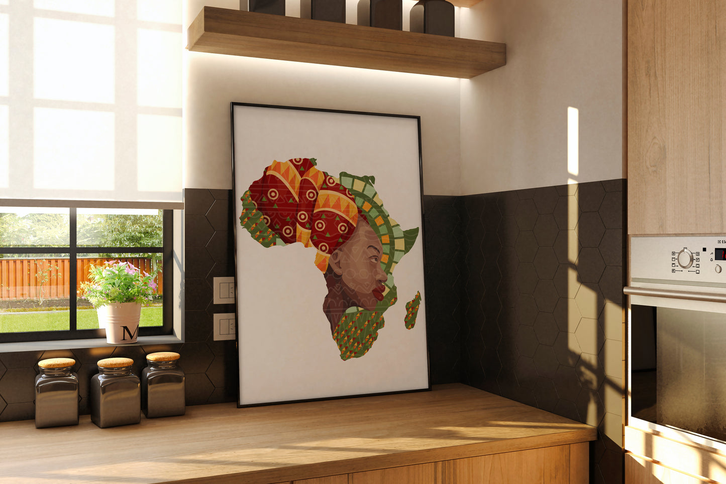 D#209 Wall art print, Poster, Savanna, Africa, Wild Animals, Wildlife, Safari, Nursery Room, Maps, African Map