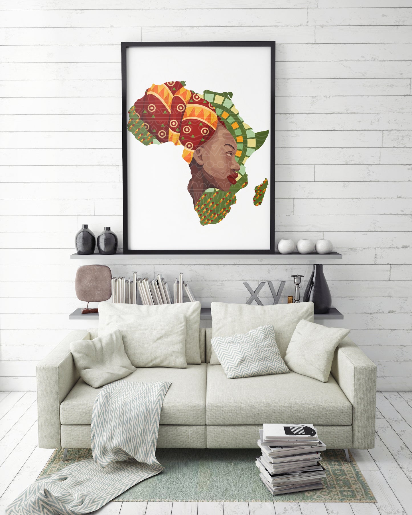 D#209 Wall art print, Poster, Savanna, Africa, Wild Animals, Wildlife, Safari, Nursery Room, Maps, African Map