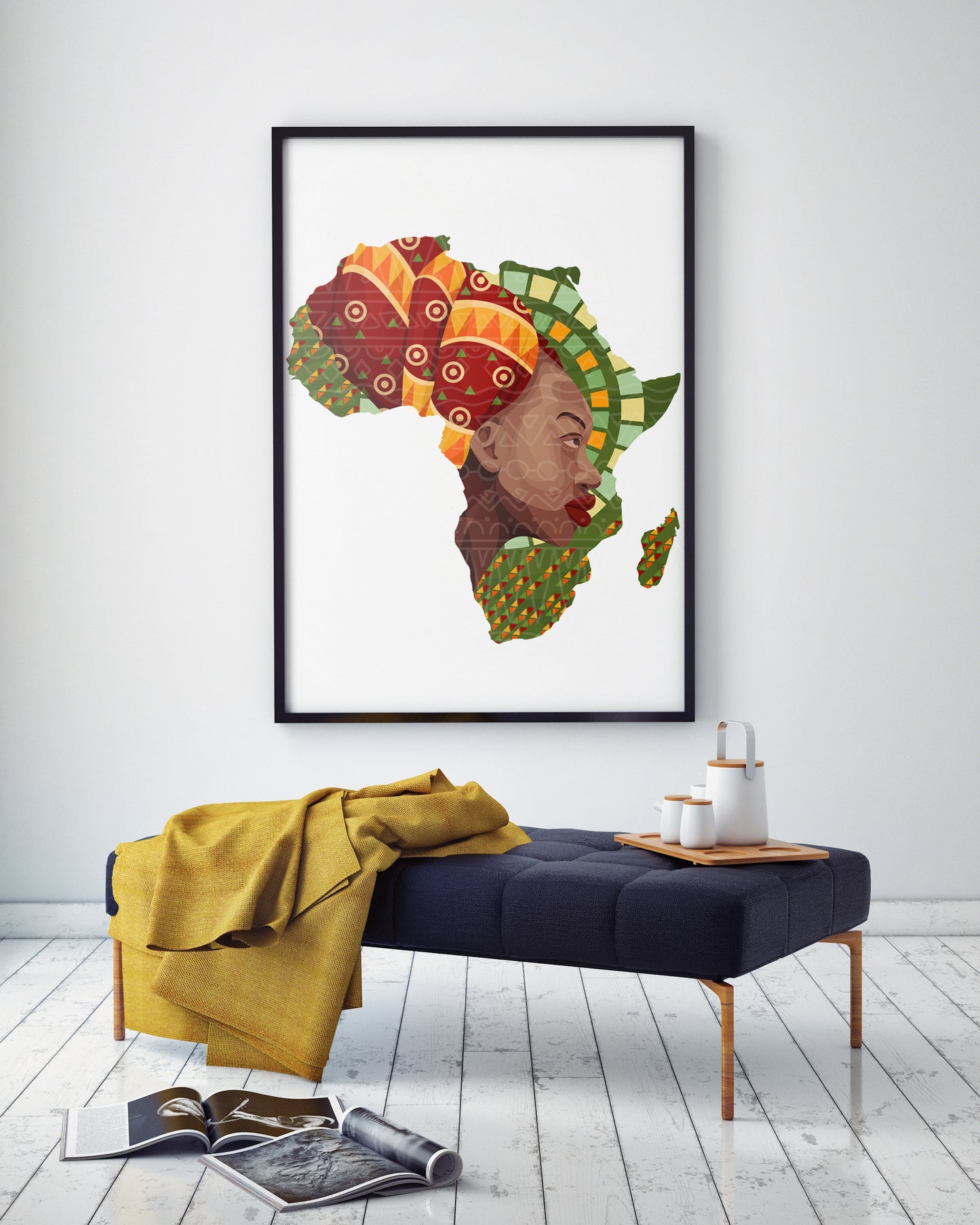 D#240 Wall art print, Poster, Savanna, Africa, Wild Animals, Wildlife, Safari, Nursery Room, Maps, African Map