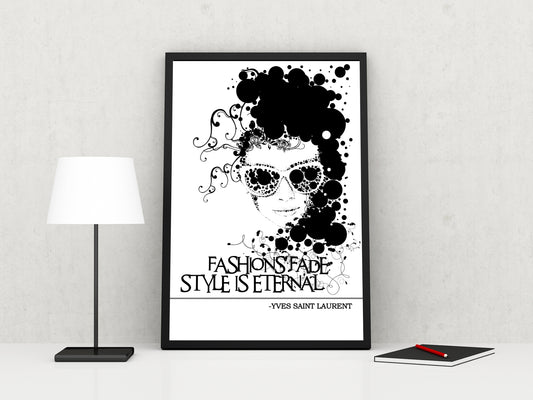 D#266 Wall art print, Poster, Fashion, Aesthetic, Fashionista, Trendy, Paris, Shopping, Famous designer quotes