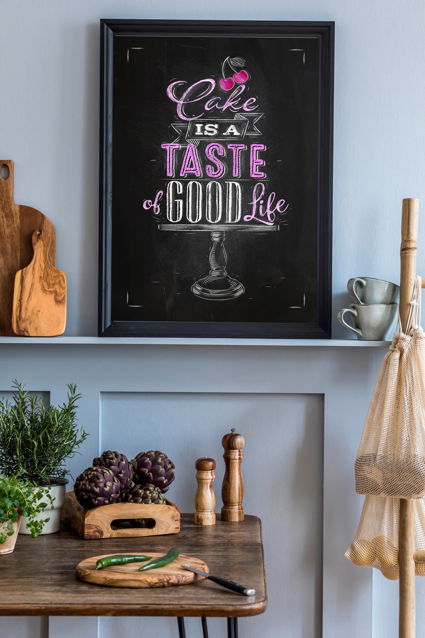 D#283, Wall art print, Chalkboard poster, Bar, Desserts, Kitchen, Restaraunt, Pastry, Bakery, Cake,  Sweet Life