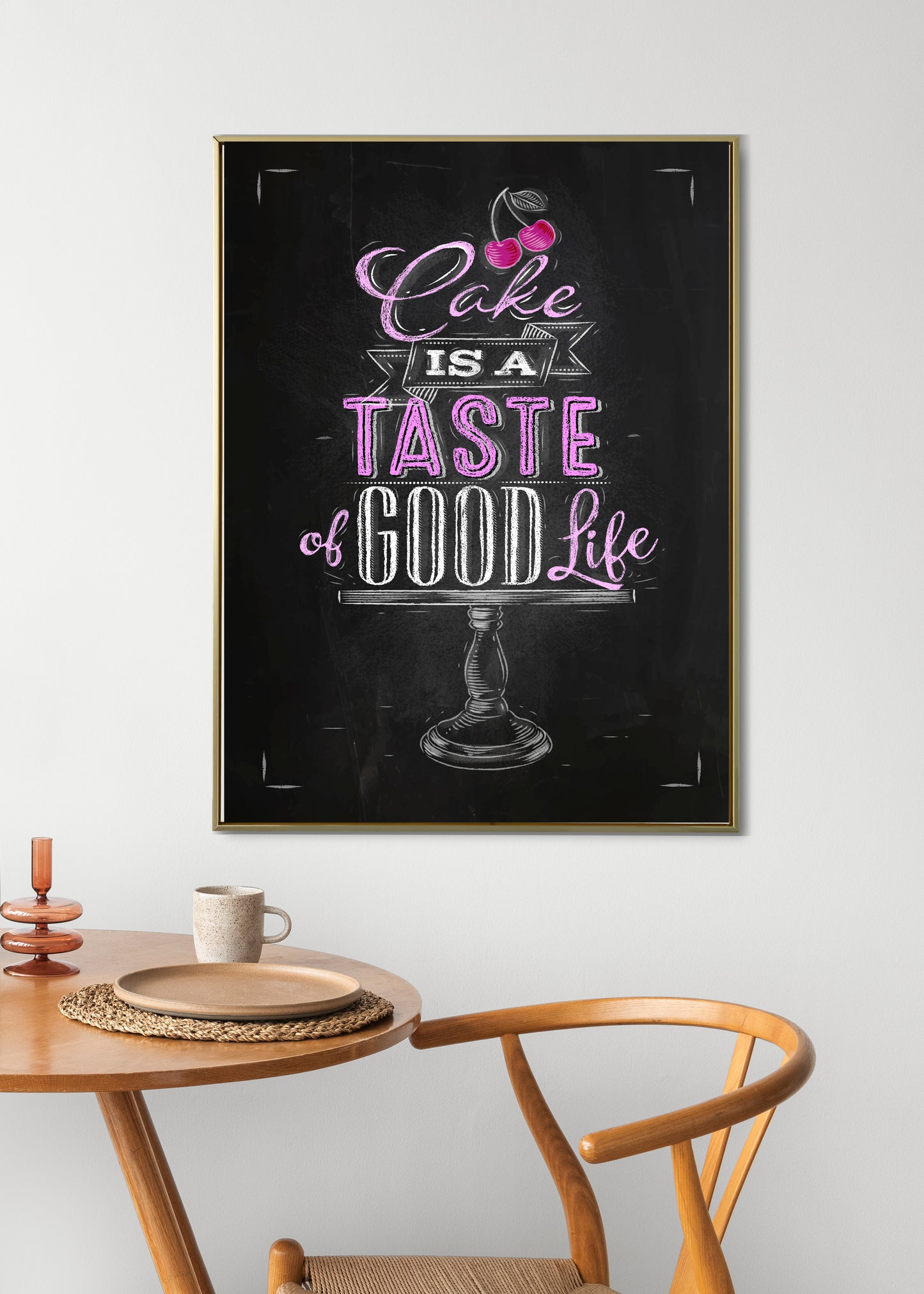 D#283, Wall art print, Chalkboard poster, Bar, Desserts, Kitchen, Restaraunt, Pastry, Bakery, Cake,  Sweet Life