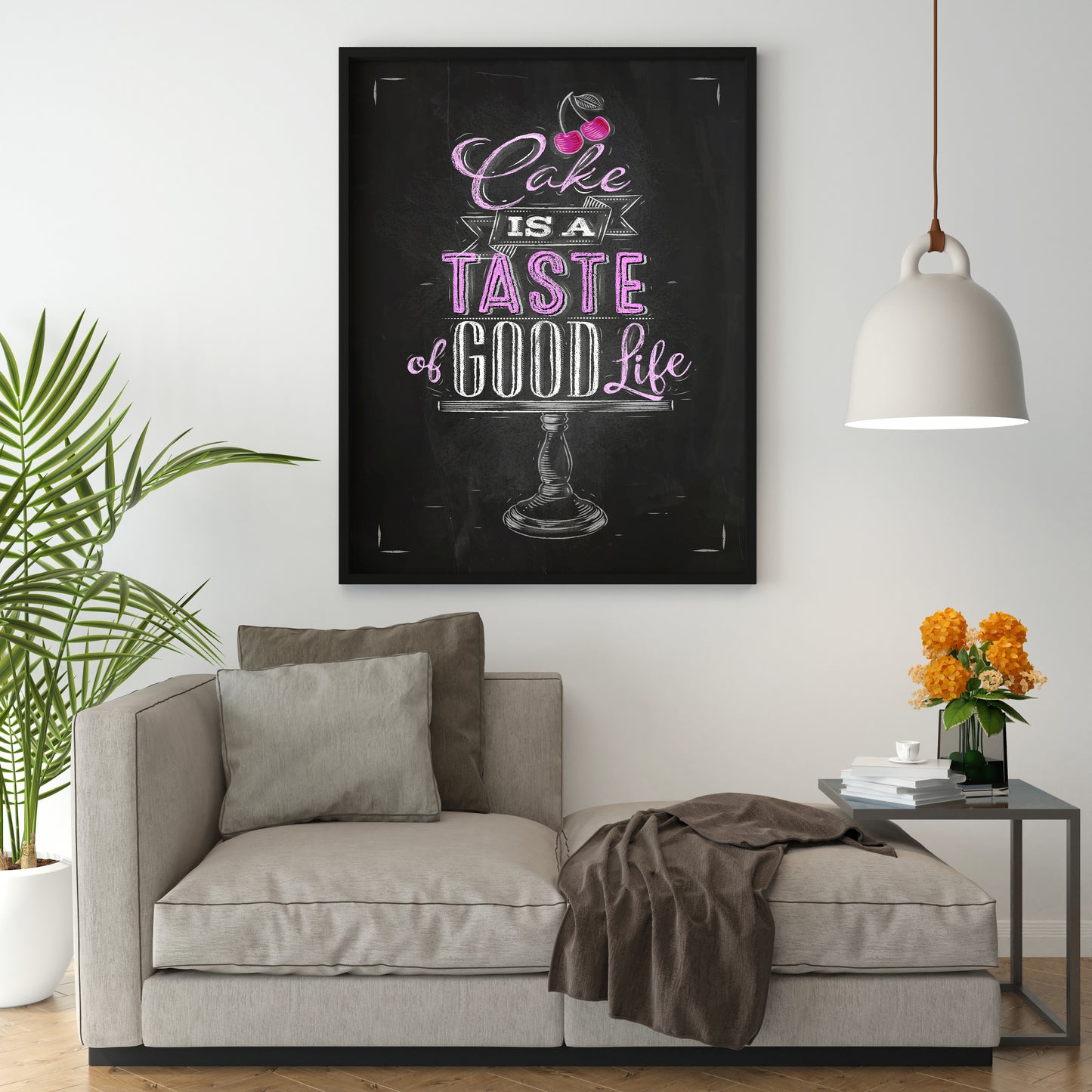 D#283, Wall art print, Chalkboard poster, Bar, Desserts, Kitchen, Restaraunt, Pastry, Bakery, Cake,  Sweet Life