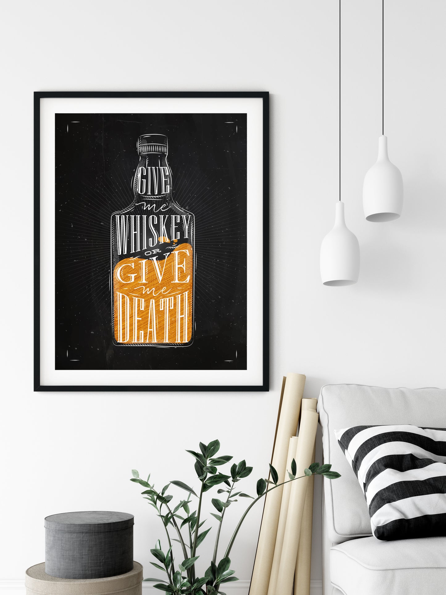 D#289 Wall art design, poster, Charkboard kitchen art, Bartender,  Alcoholic beverages, Drinks, Bar, Festival, WHISKY bottle