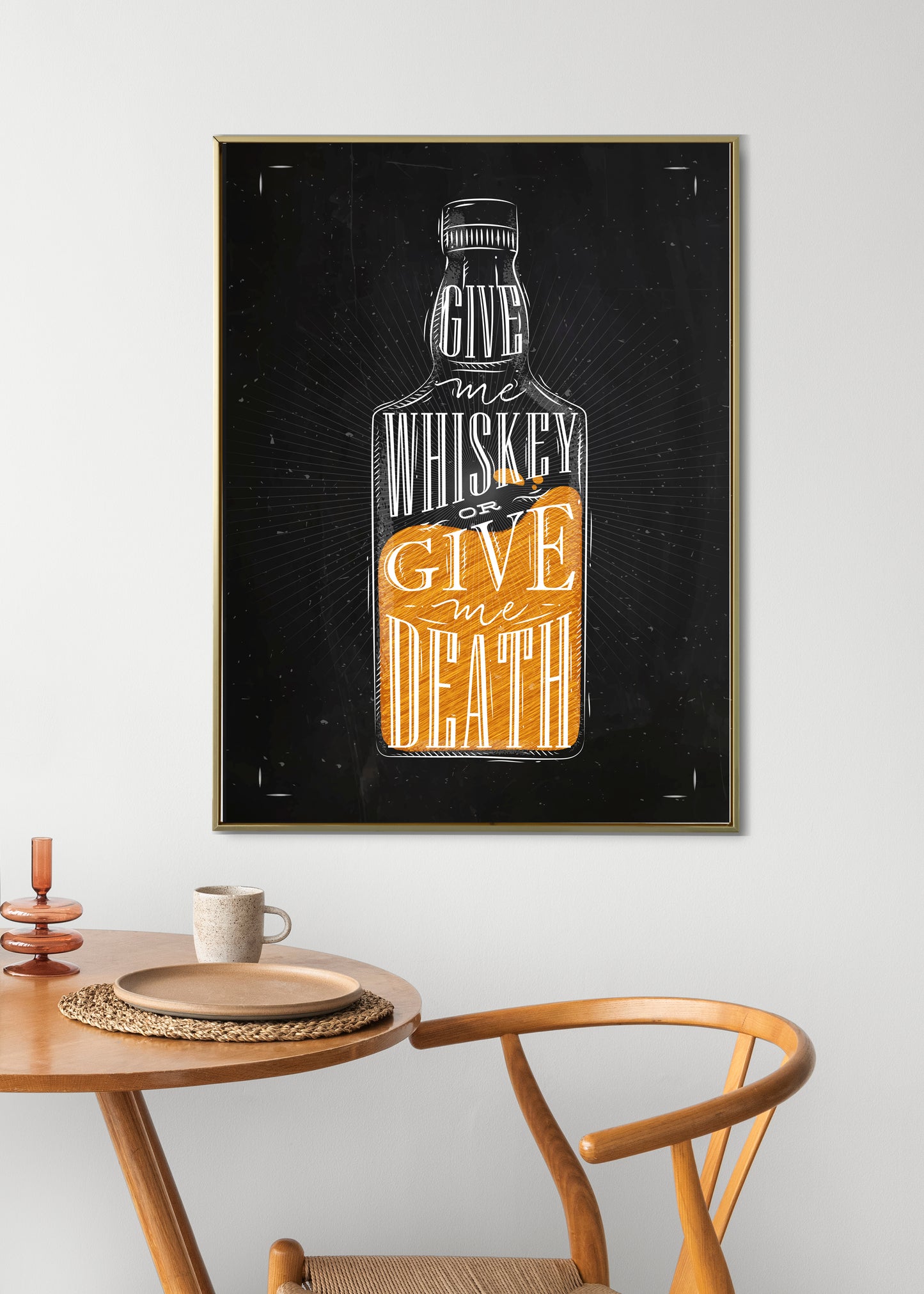 D#289 Wall art design, poster, Charkboard kitchen art, Bartender,  Alcoholic beverages, Drinks, Bar, Festival, WHISKY bottle