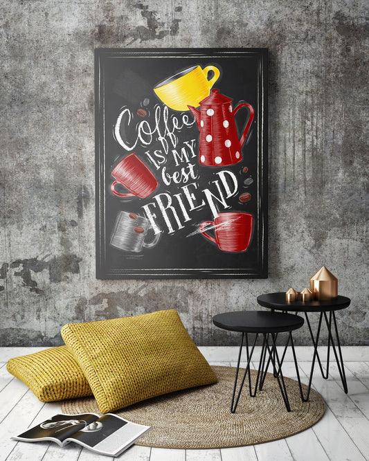 D#299, Wall art prints, Poster, Art, Kitchen, Breakfast, Coffee lovers, Coffee, Coffee is My Best Friend