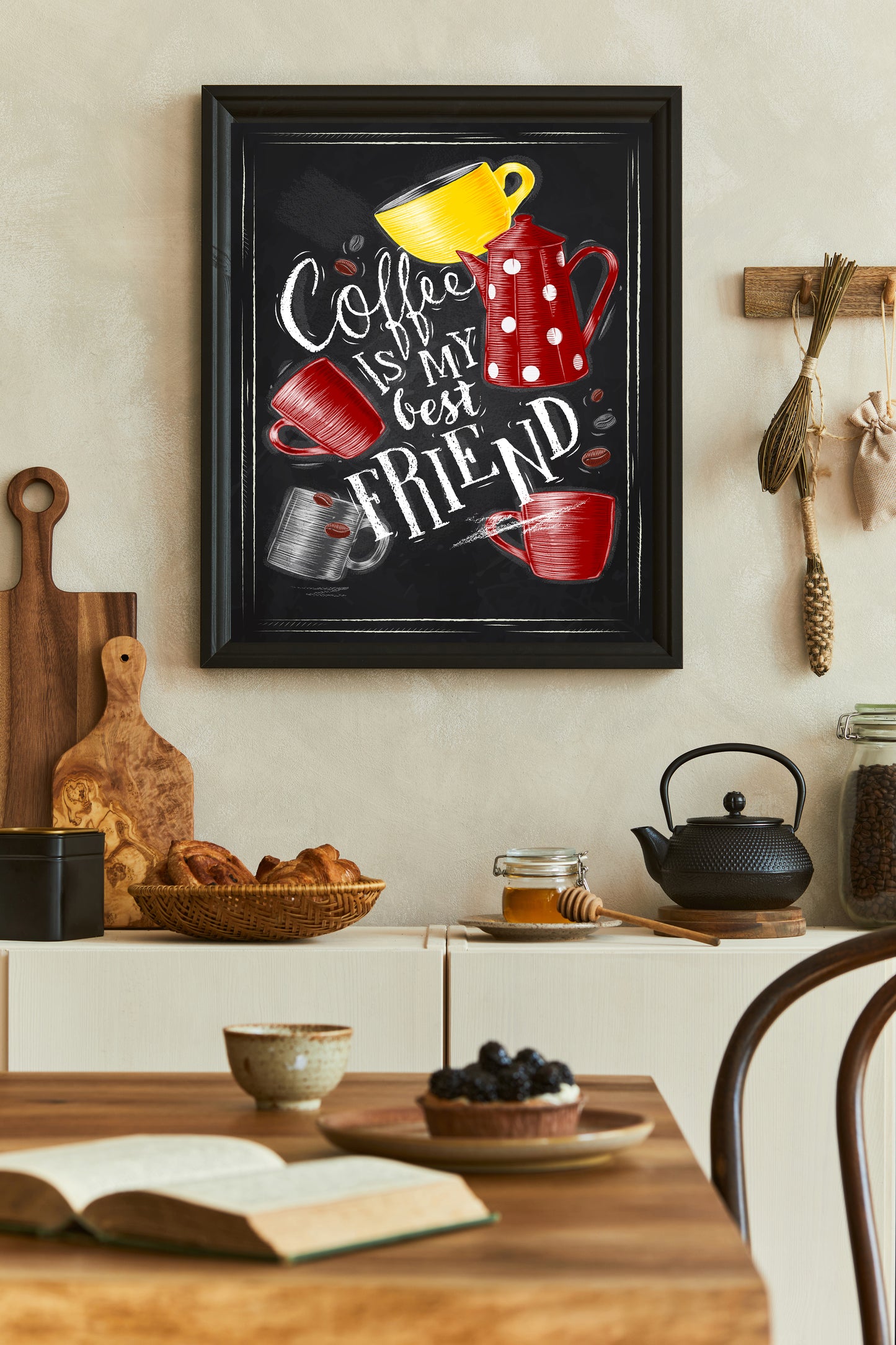 D#299, Wall art prints, Poster, Art, Kitchen, Breakfast, Coffee lovers, Coffee, Coffee is My Best Friend