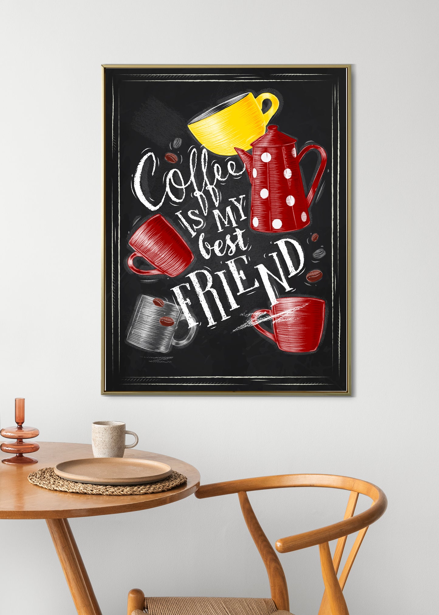 D#299, Wall art prints, Poster, Art, Kitchen, Breakfast, Coffee lovers, Coffee, Coffee is My Best Friend