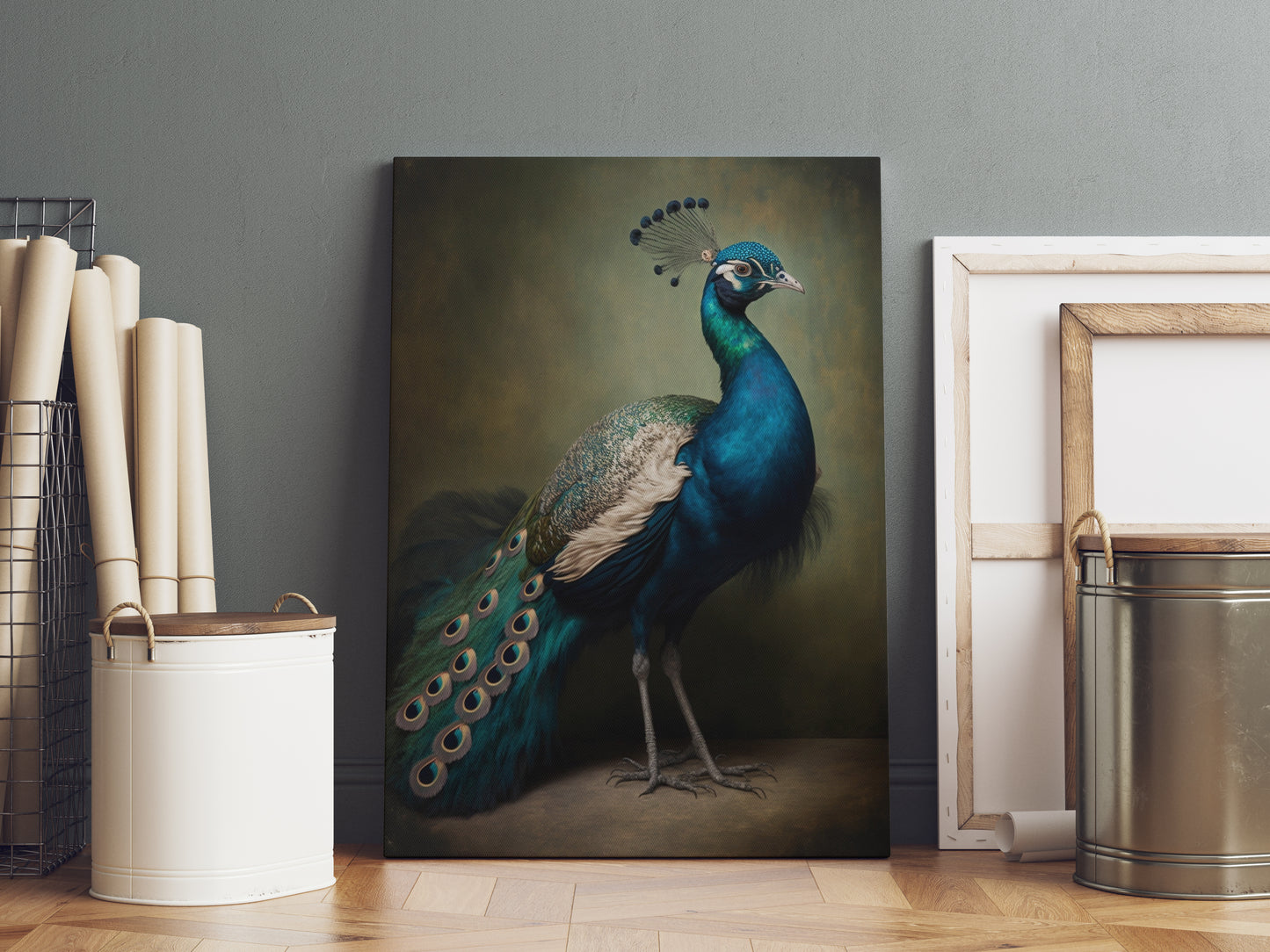 D#118_6 Wall art print, Poster, Birds, Fauna, Nature, Planet of Birds, Baroque, Royal Majesty Birds Collection, Wisdom, Peacock