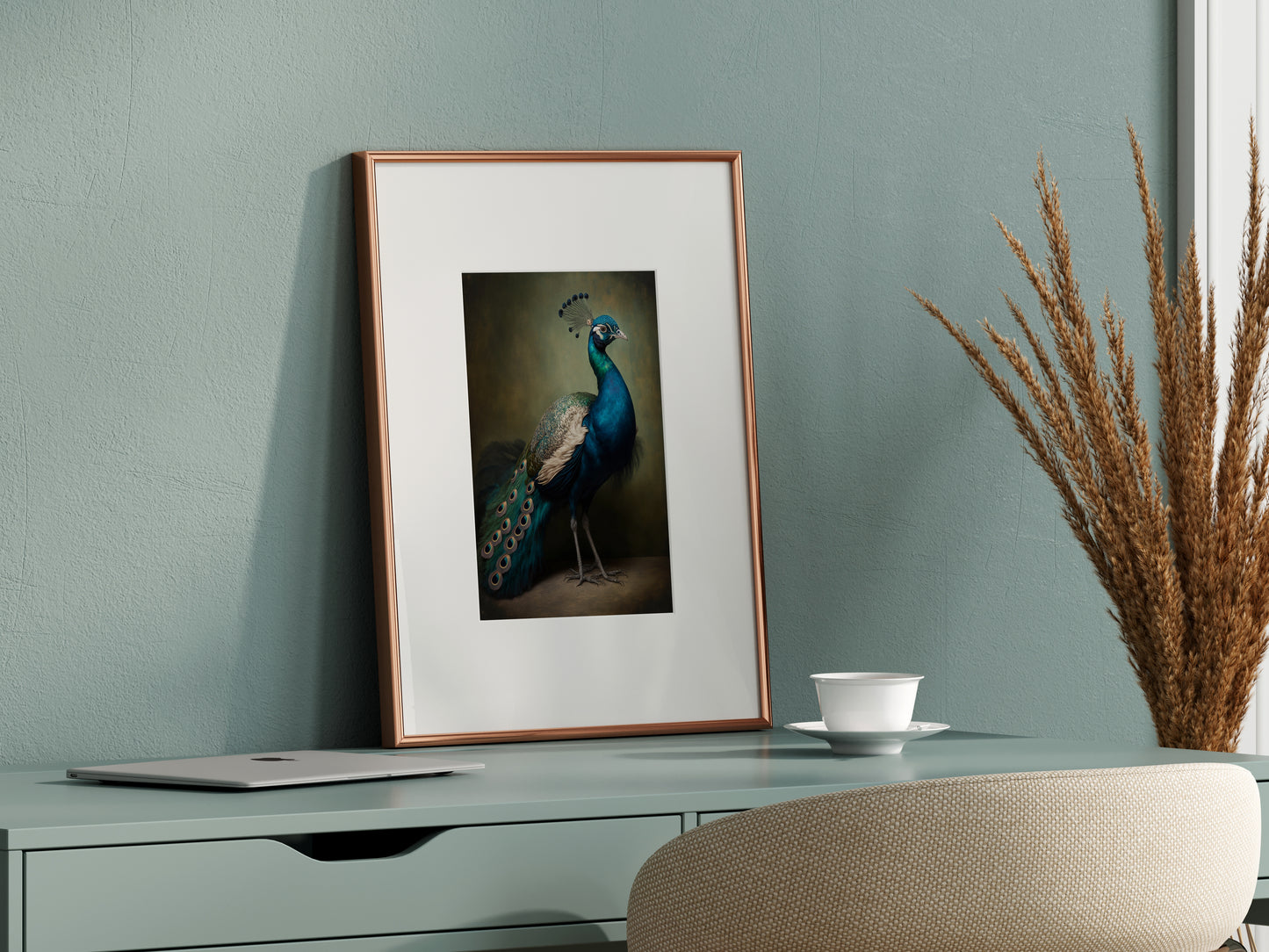 D#118_6 Wall art print, Poster, Birds, Fauna, Nature, Planet of Birds, Baroque, Royal Majesty Birds Collection, Wisdom, Peacock