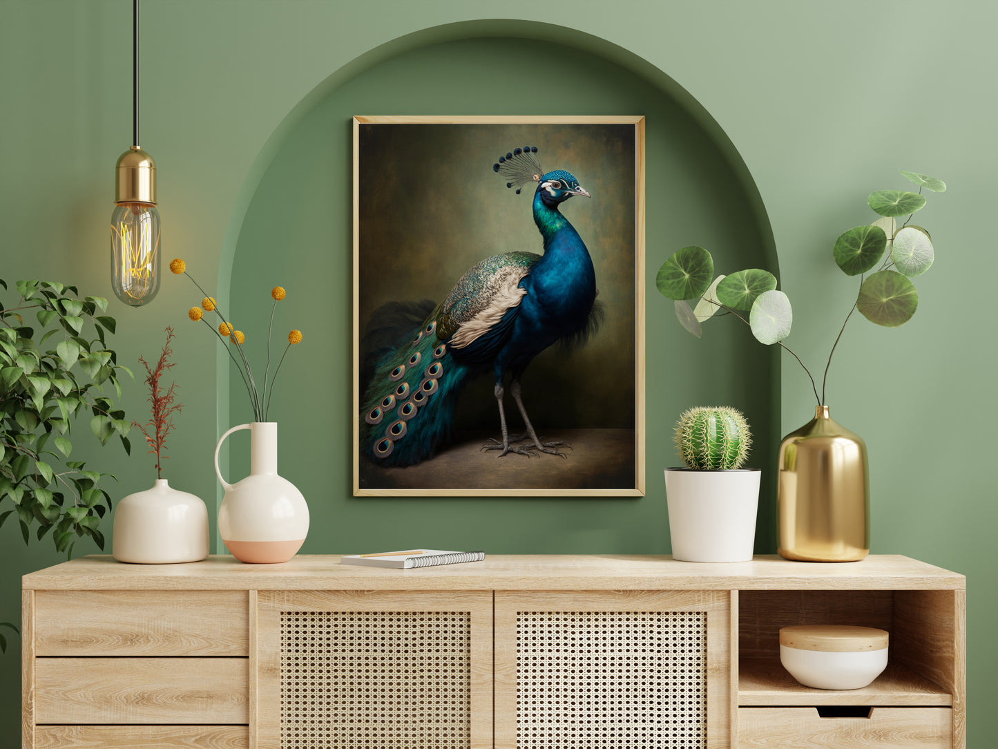 D#118_6 Wall art print, Poster, Birds, Fauna, Nature, Planet of Birds, Baroque, Royal Majesty Birds Collection, Wisdom, Peacock