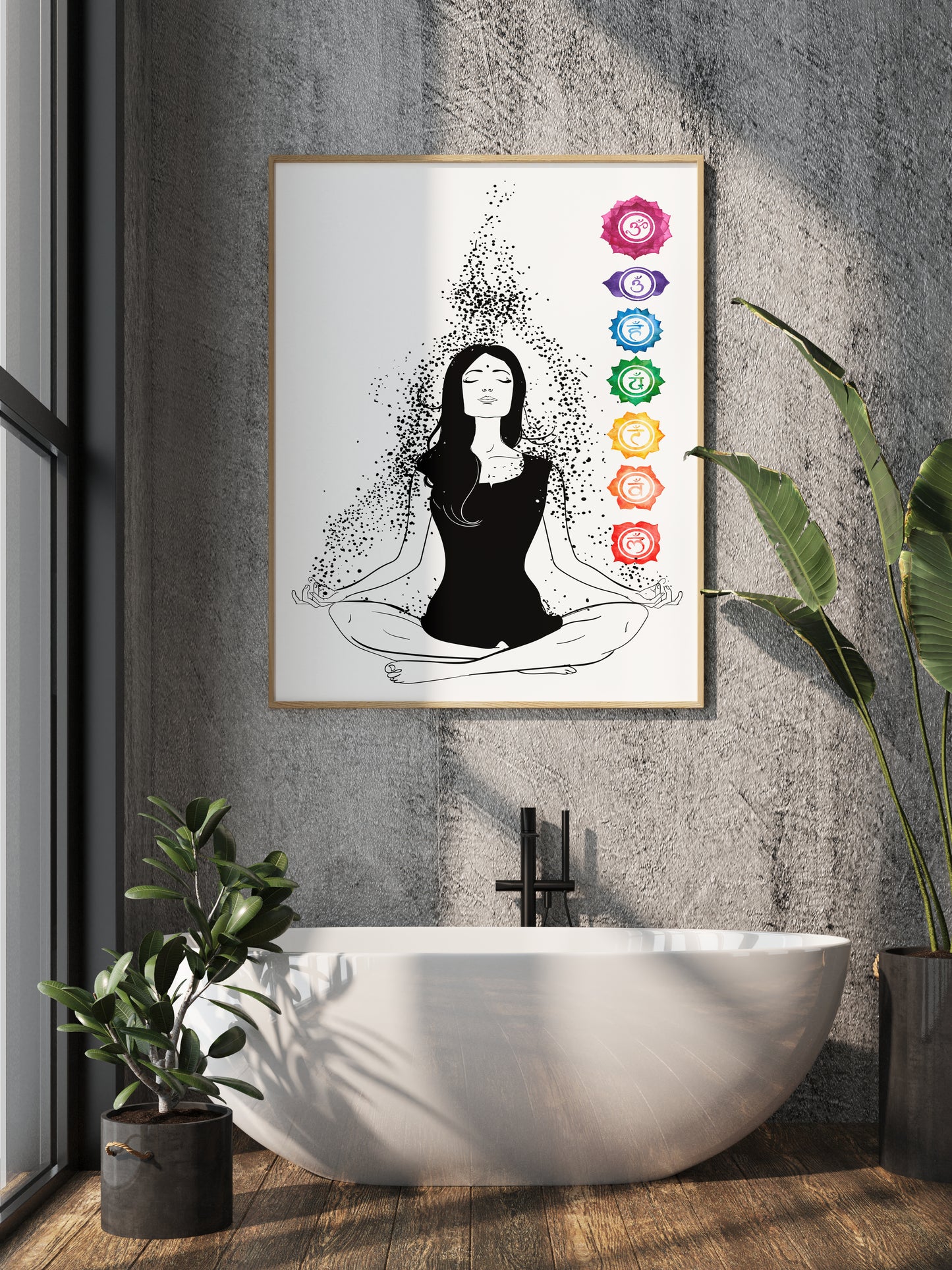 D#322 Wall art design, Poster, Healthy Life,Yoga, Chakras, Feng Shui, ZEN, Meditation, Relax, Lotus Yoga Poses