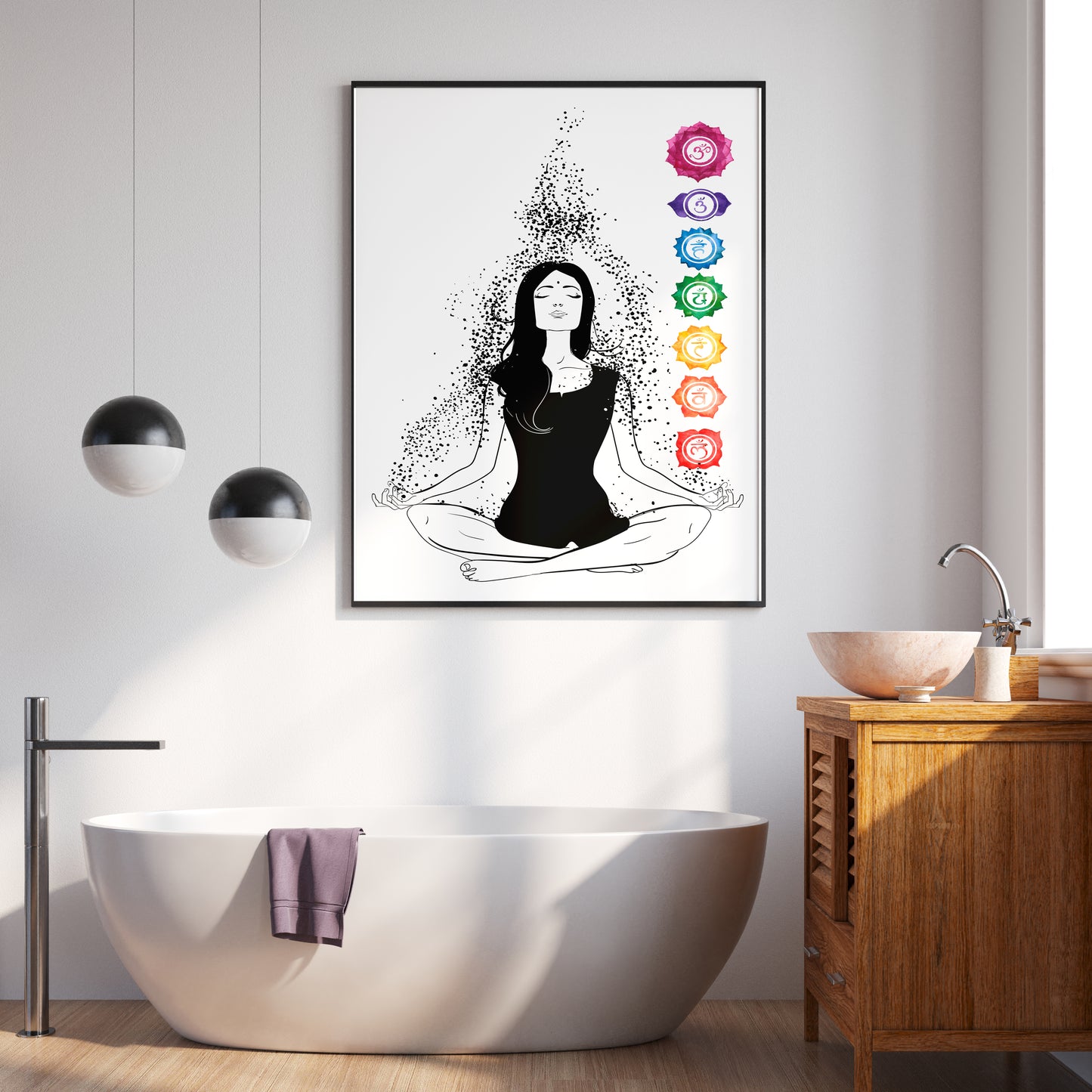 D#322 Wall art design, Poster, Healthy Life,Yoga, Chakras, Feng Shui, ZEN, Meditation, Relax, Lotus Yoga Poses