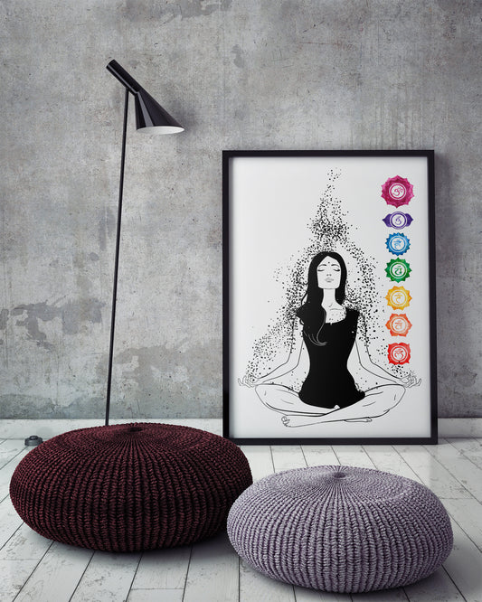 D#322 Wall art design, Poster, Healthy Life,Yoga, Chakras, Feng Shui, ZEN, Meditation, Relax, Lotus Yoga Poses