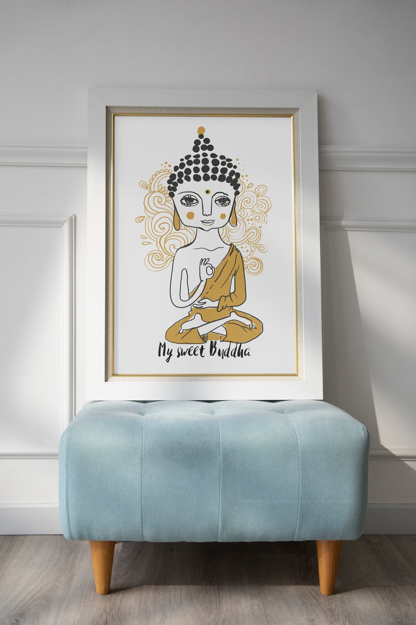 D#336 Wall art design, poster, Karma, Retreat, Chakras, Buddha, Feng Shui, ZEN, Meditation, Relax, Yoga, My sweet Buddha