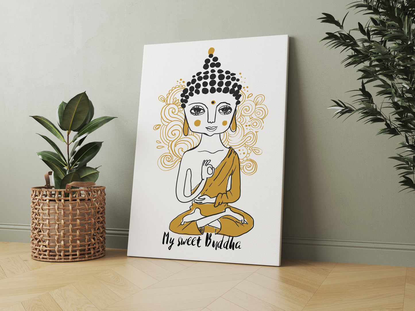 D#336 Wall art design, poster, Karma, Retreat, Chakras, Buddha, Feng Shui, ZEN, Meditation, Relax, Yoga, My sweet Buddha