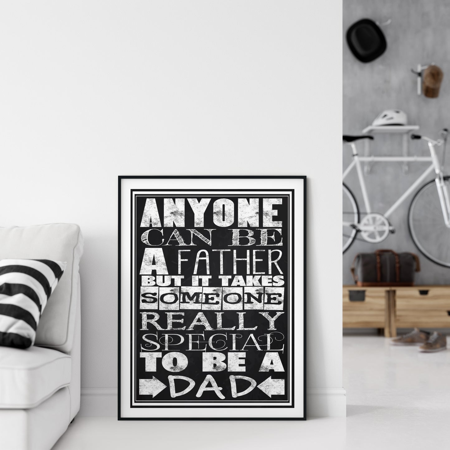 D#352 Wall art prints, chalkboard art, Love, Family, Parents, Kids Father day, Really Special to be a DAD