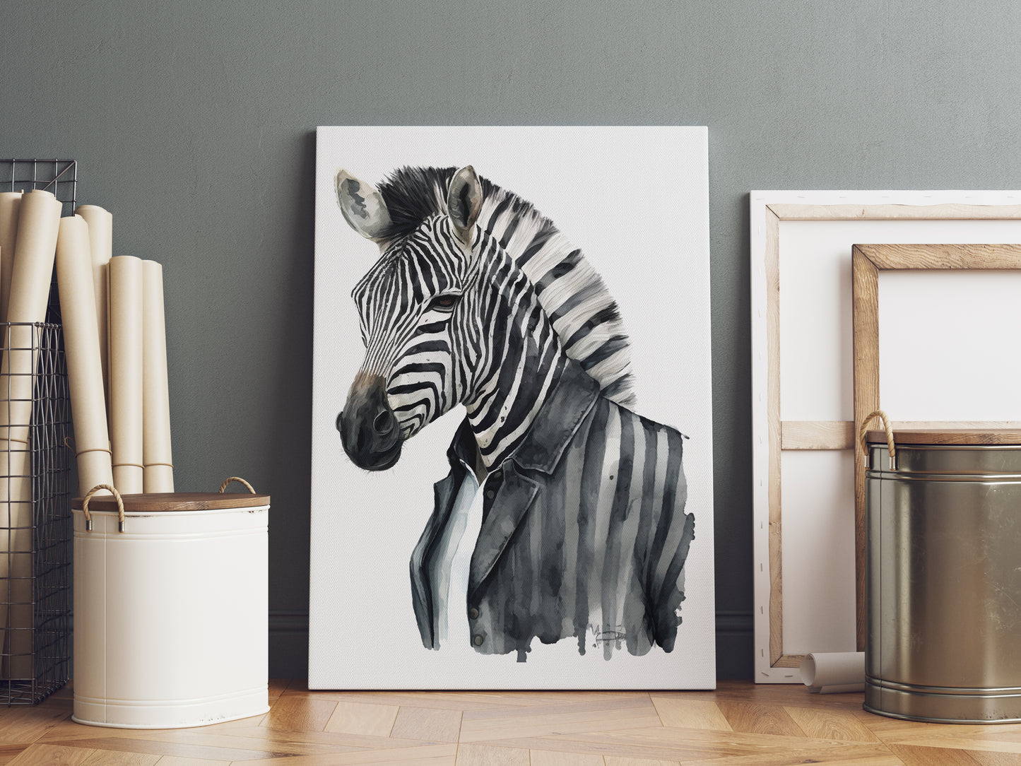 D#425 Wall art print, Poster, Savanna, Africa, Wild Animals, Wildlife, Safari, Nursery Room,  Work, Employer, Zebra Boss